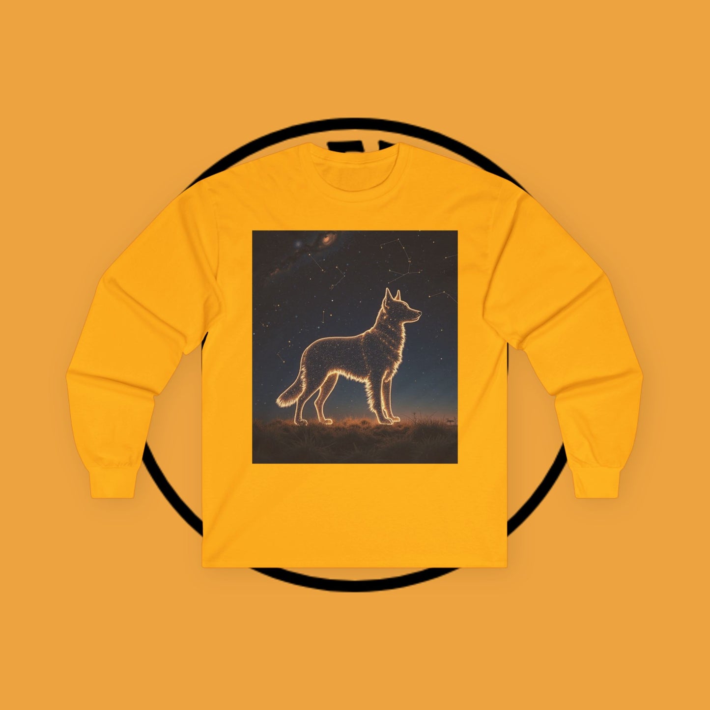 Cosmic Border Collie Constellation Long Sleeve Tee - Celestial Dog Shirt | Mystical Pet Apparel