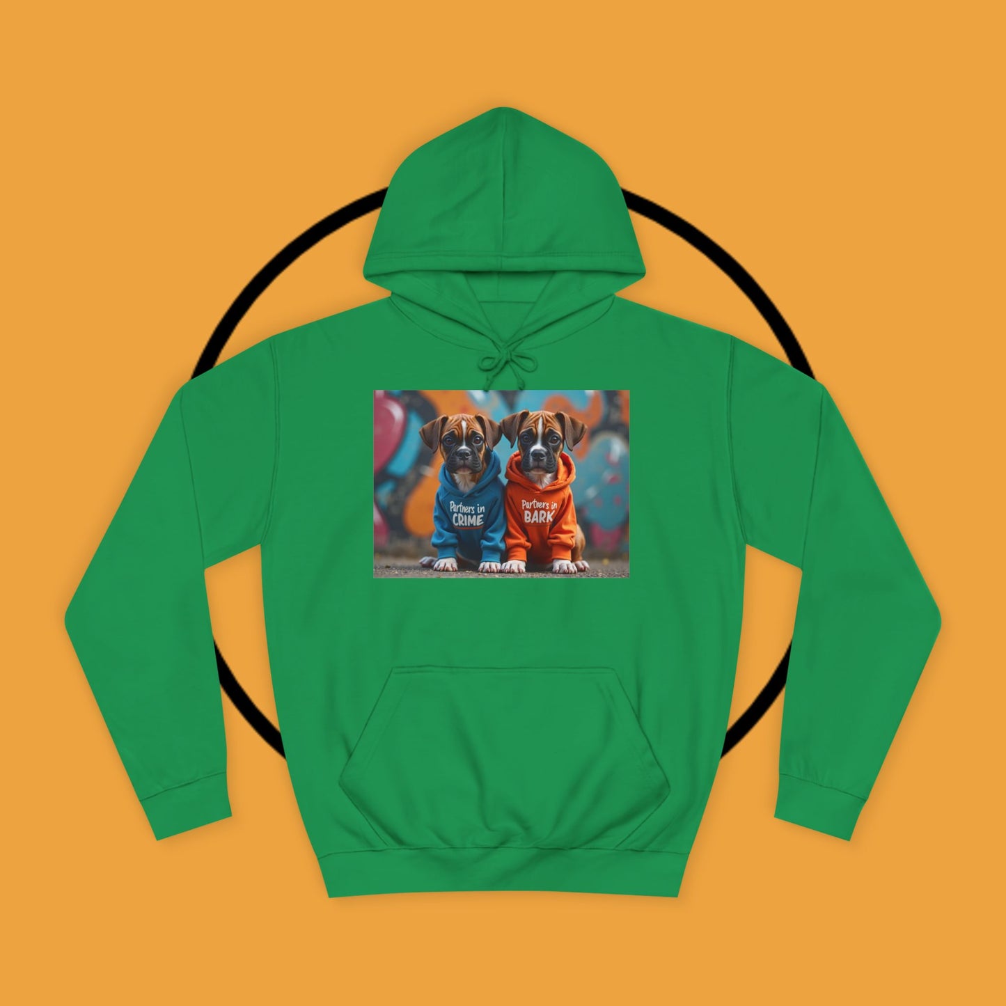 Partners in Crime & Bark Boxer Hoodie | Best Friends Dog Gift | Matching Pet Apparel | Friendship Goals