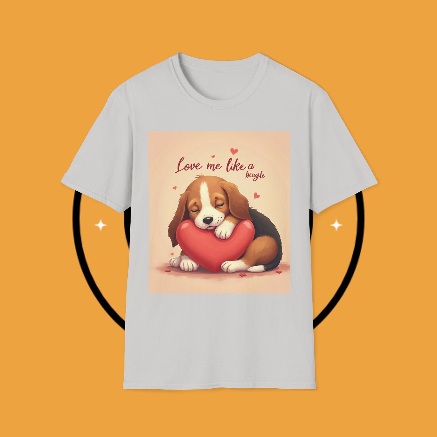 "Love Me Like a Beagle" Valentine's Day T-Shirt - Cute Dog Lover Gift | Romantic Puppy Heart Tee