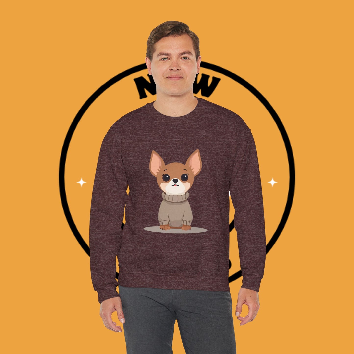 Cute Chihuahua Kawaii Sweatshirt | Cozy Dog in Sweater Design | Adorable Pet Lover Gift