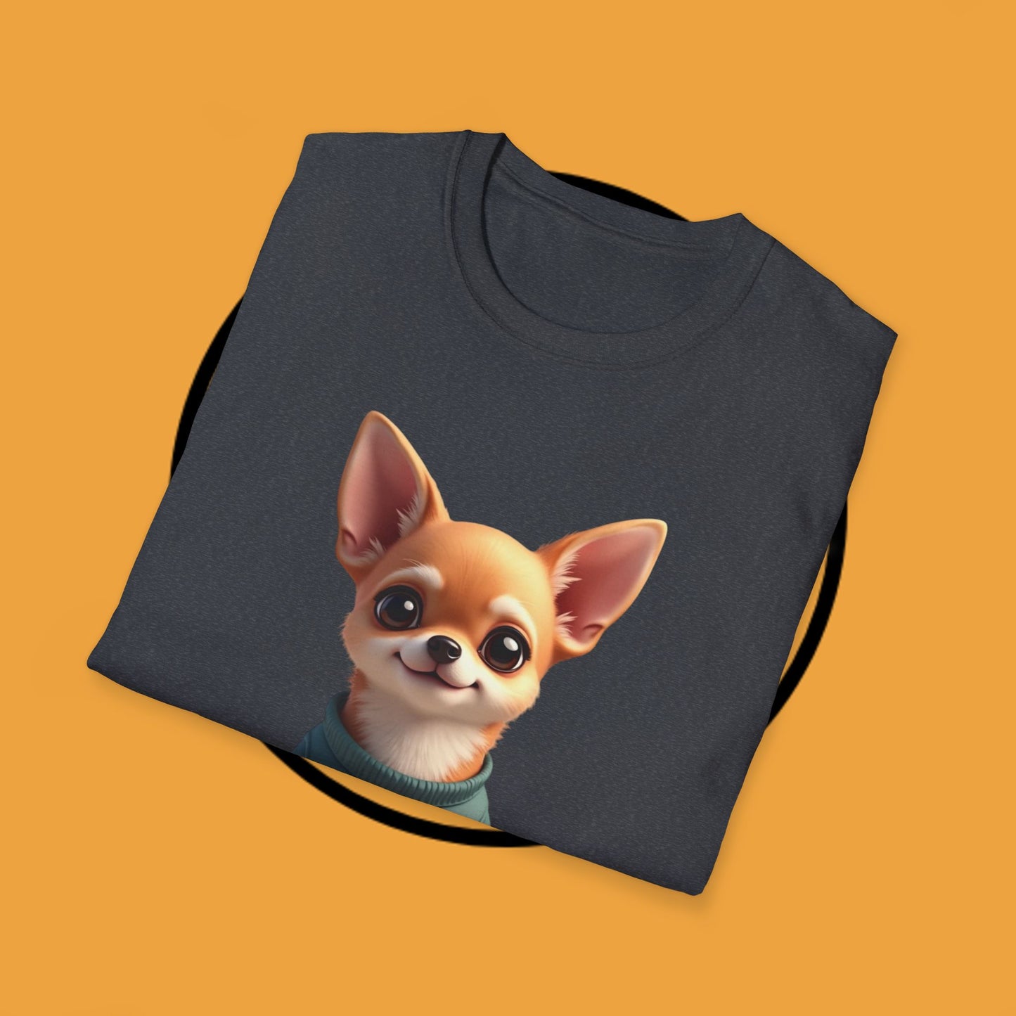 No Bad Vibes Chihuahua T-Shirt - Positive Energy Dog Art - Peace Symbol Pet Tee - Mental Health Wellness Shirt