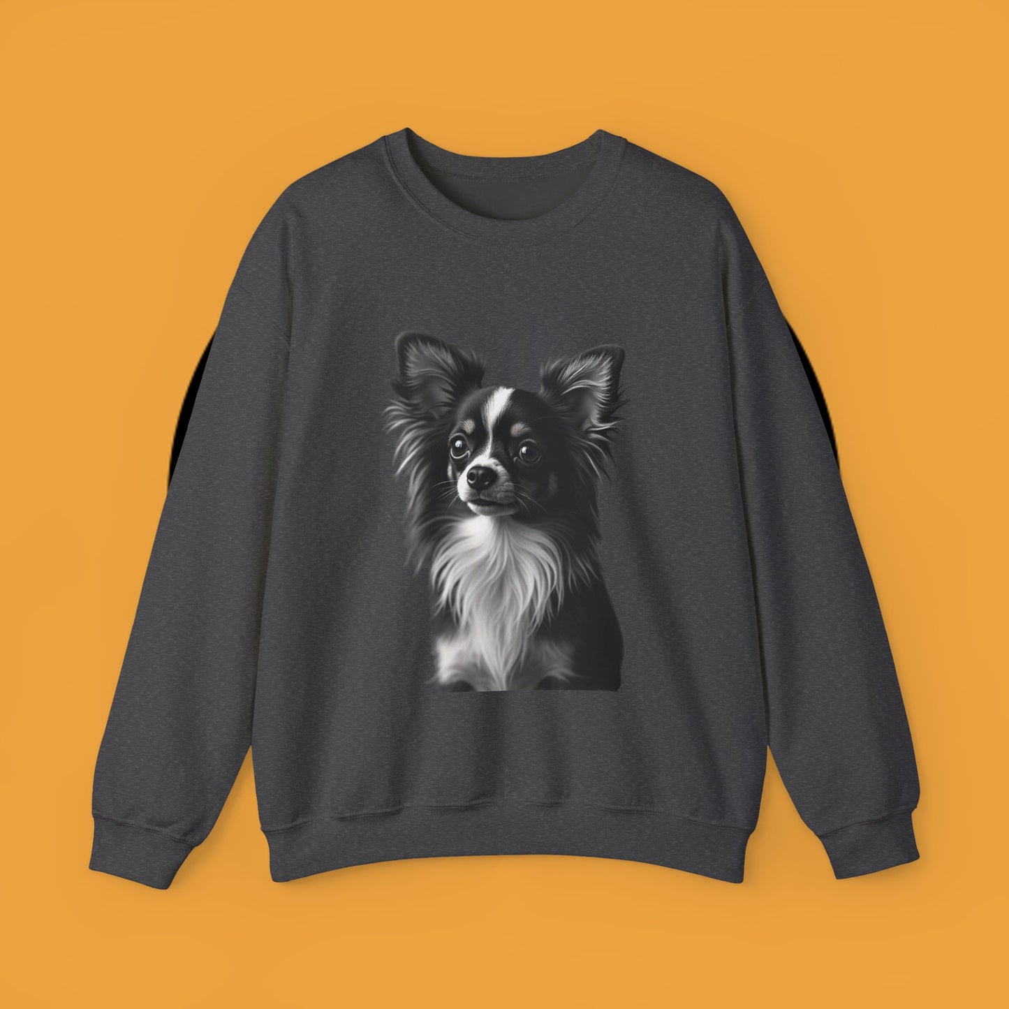 Vintage Chihuahua Portrait Sweatshirt | Black White Dog Photography | Classic Pet Art Design