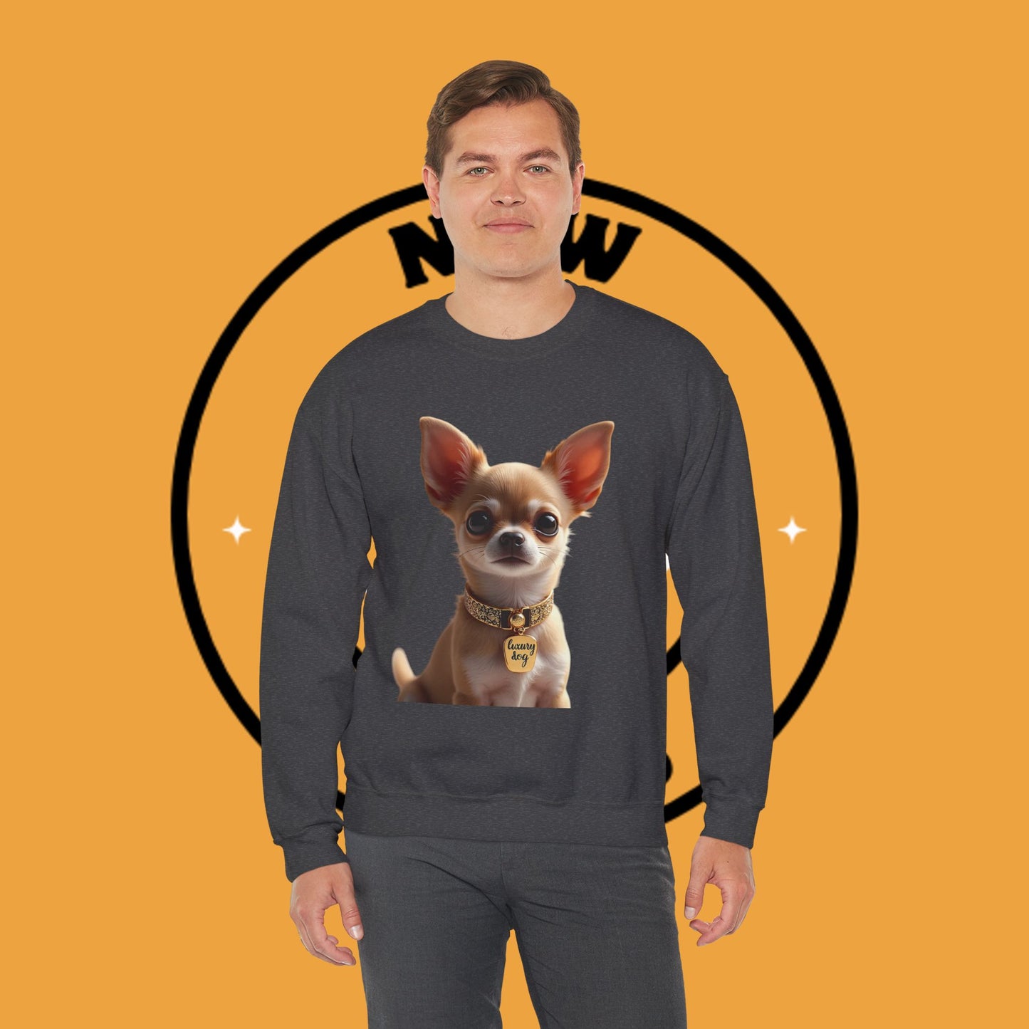 Luxury Chihuahua Sweatshirt | Premium Designer Dog Portrait | High-End Pet Lover Fashion