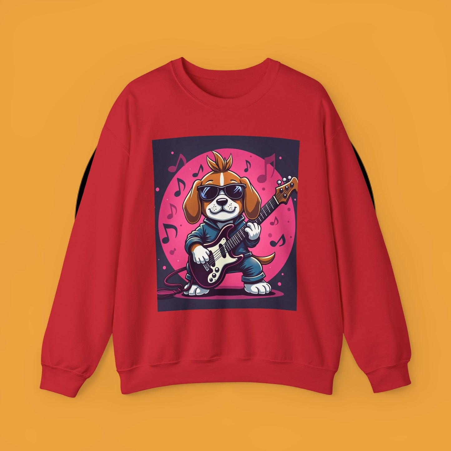 Dog Lover Crewneck Sweatshirt - Beagle Rockstar ๐ธ ROCK STAR BEAGLE SWEATSHIRT - UNLEASH YOUR INNER ROCKSTAR! ๐ธ