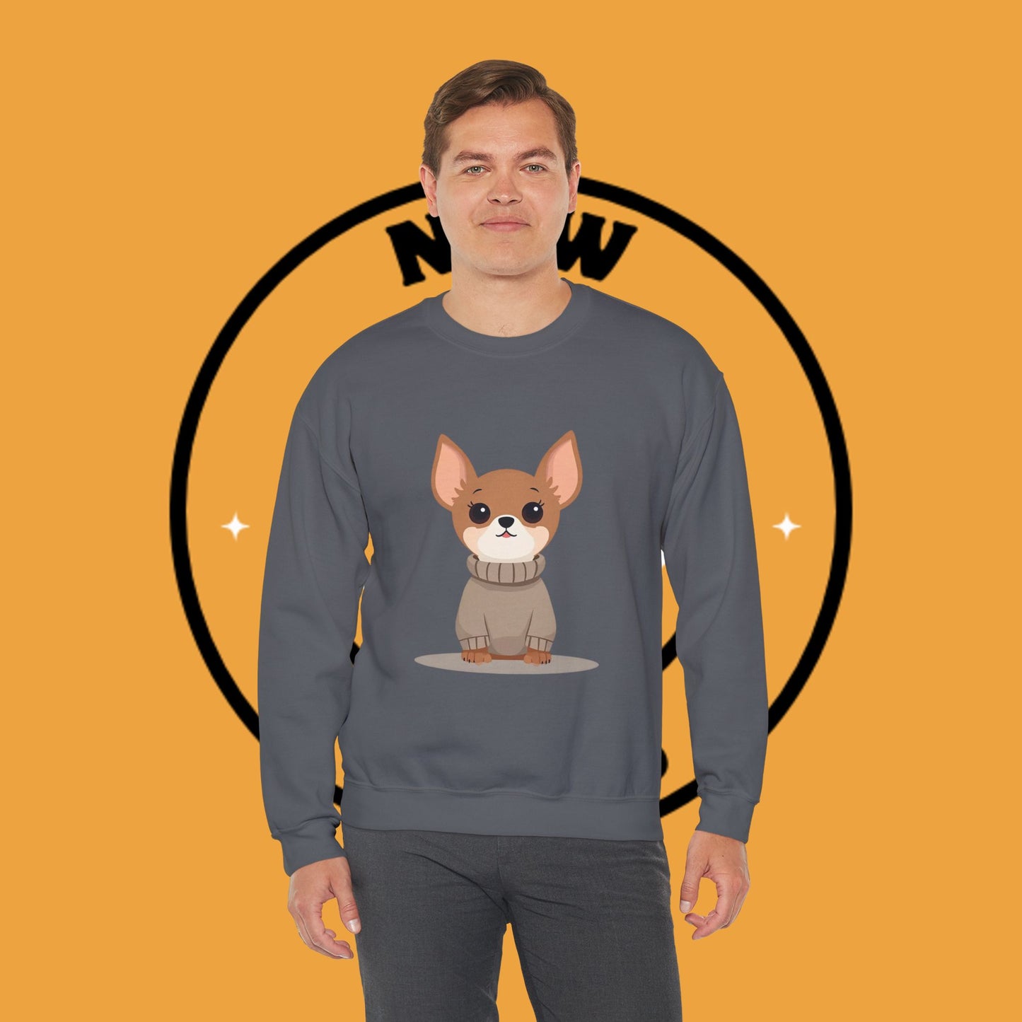 Cute Chihuahua Kawaii Sweatshirt | Cozy Dog in Sweater Design | Adorable Pet Lover Gift