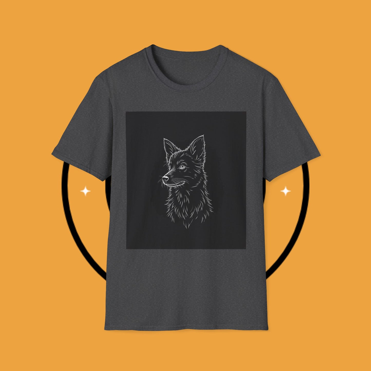 Premium Border Collie Portrait T-Shirt - Minimalist Black & White Design | Dog Lover Graphic Tee