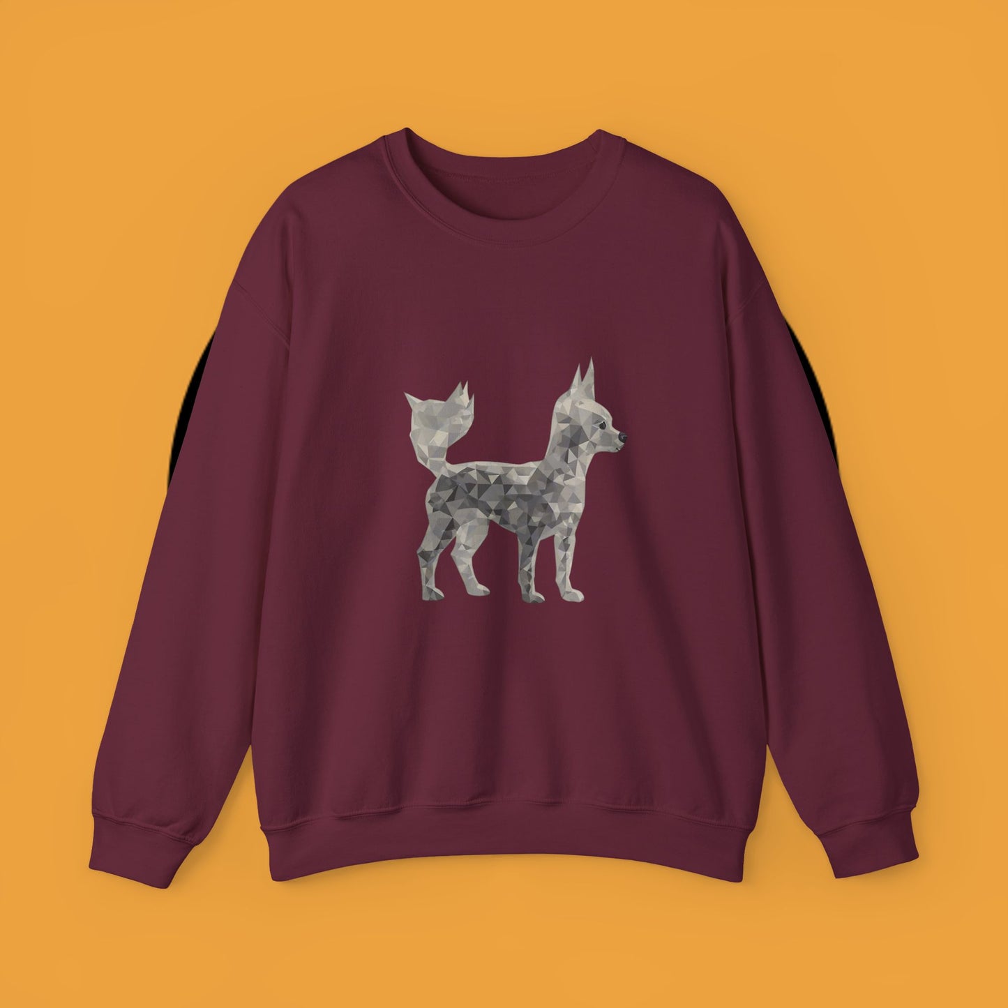Geometric Chihuahua Sweatshirt | Low Poly Dog Art Crewneck | Modern Pet Lover Gift