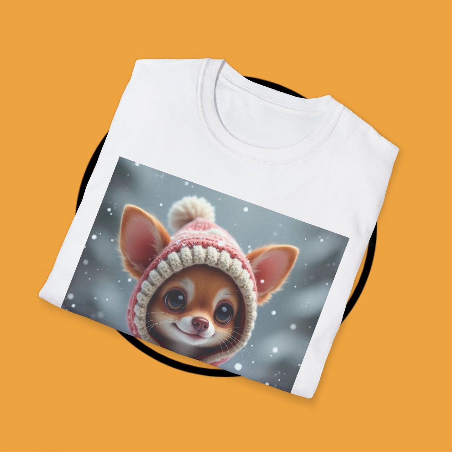 Winter Chihuahua Snow T-Shirt - Cozy Holiday Dog Art - Christmas Pet Hoodie Tee - Cute Winter Animal Shirt