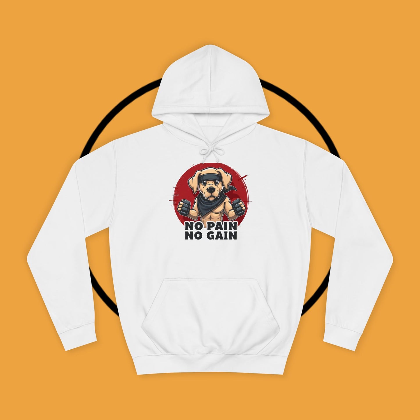 No Pain, No Gain – Motivational Workout Dog Hoodie - Unisex Hoodies