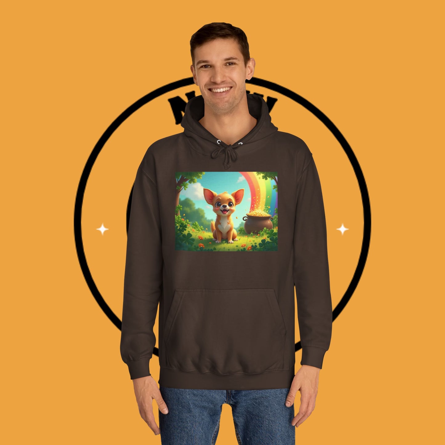 Lucky Rainbow Chihuahua Hoodie - St. Patrick's Day Magical Puppy Sweatshirt