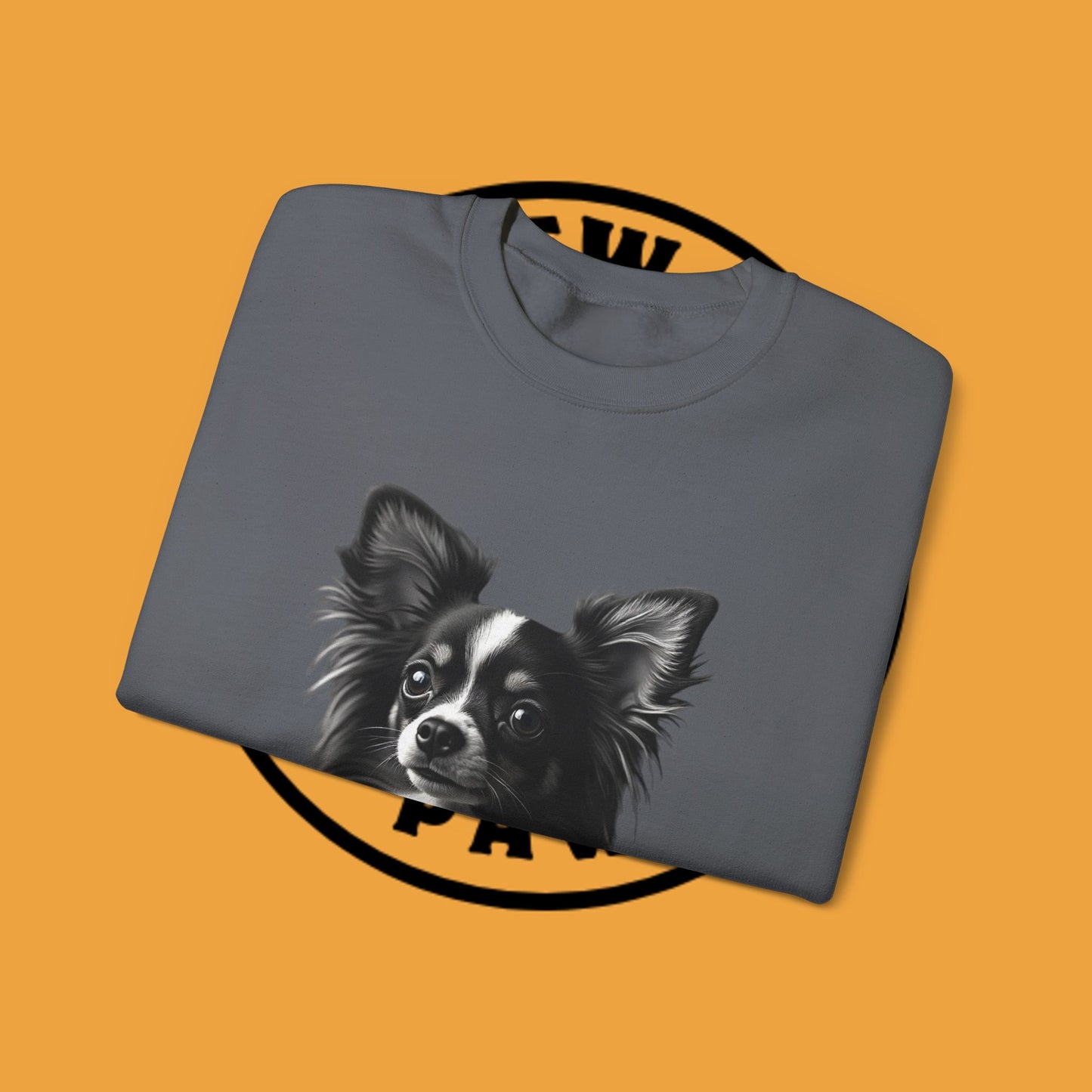 Vintage Chihuahua Portrait Sweatshirt | Black White Dog Photography | Classic Pet Art Design