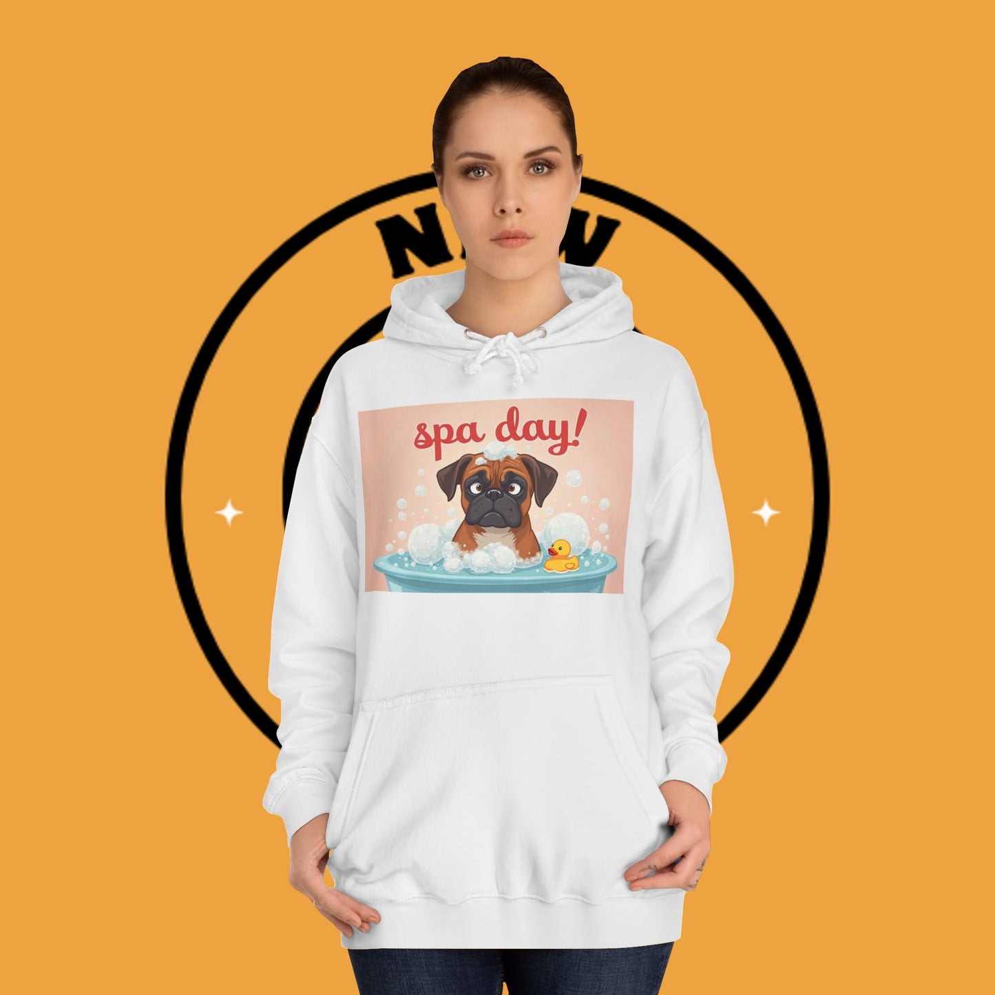Spa Day Boxer Dog Hoodie | Self-Care Relaxation Gift | Pamper Day Pet Apparel | Wellness Vibes