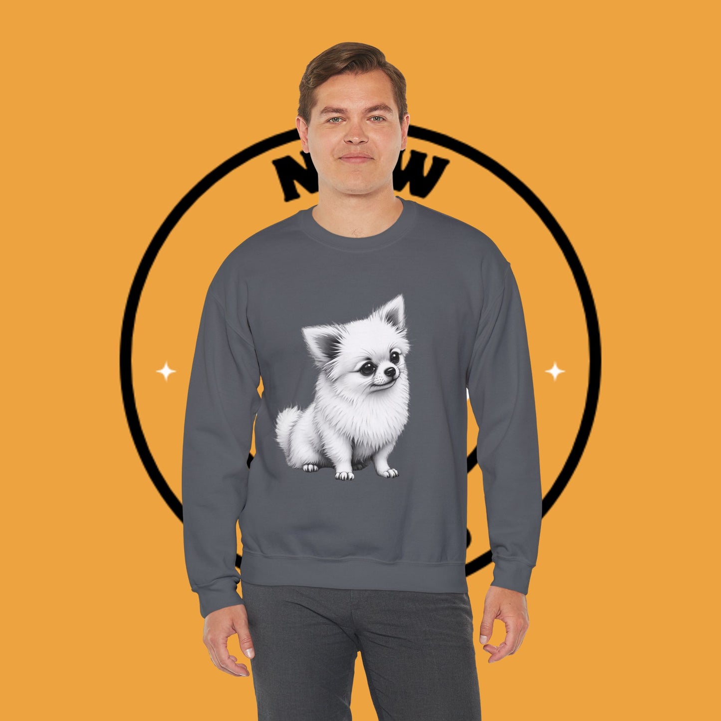Classic Chihuahua Sketch Sweatshirt | Black White Dog Portrait | Artistic Pet Lover Gift