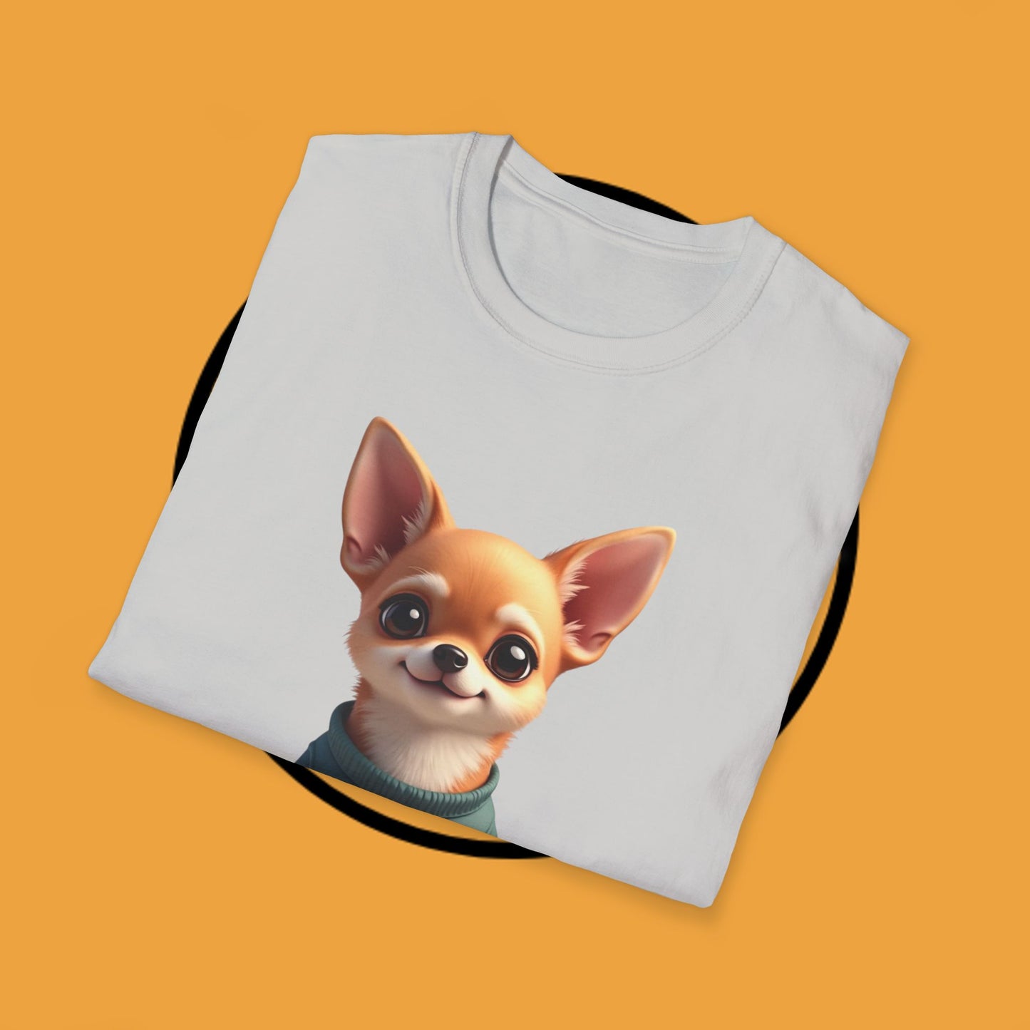 No Bad Vibes Chihuahua T-Shirt - Positive Energy Dog Art - Peace Symbol Pet Tee - Mental Health Wellness Shirt