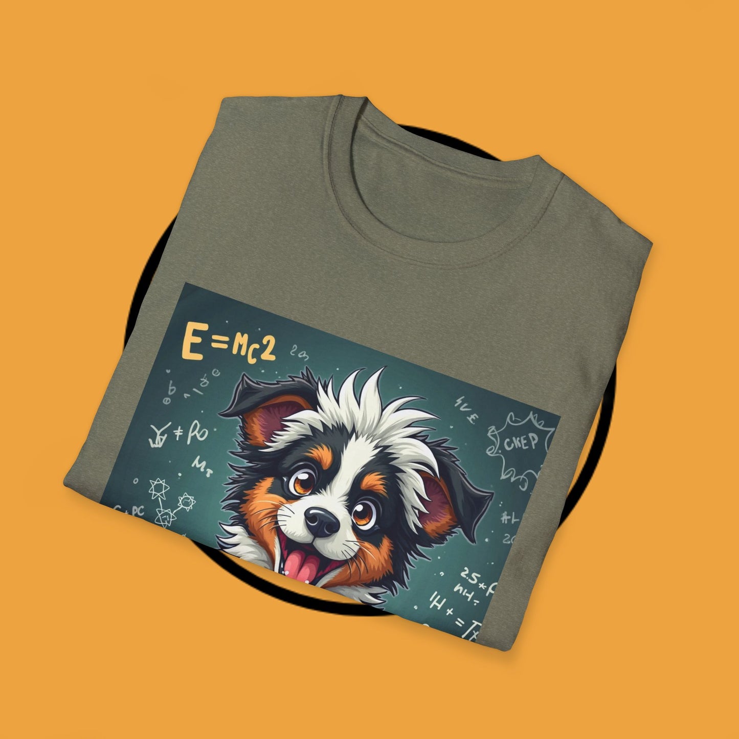 "Einstein Border Collie - Genius Puppy Professor" - Educational Dog T-Shirt - Smart Border Collie Science T-Shirt - Genius Puppy Professor Math Physics Tee | Educational Dog Gift
