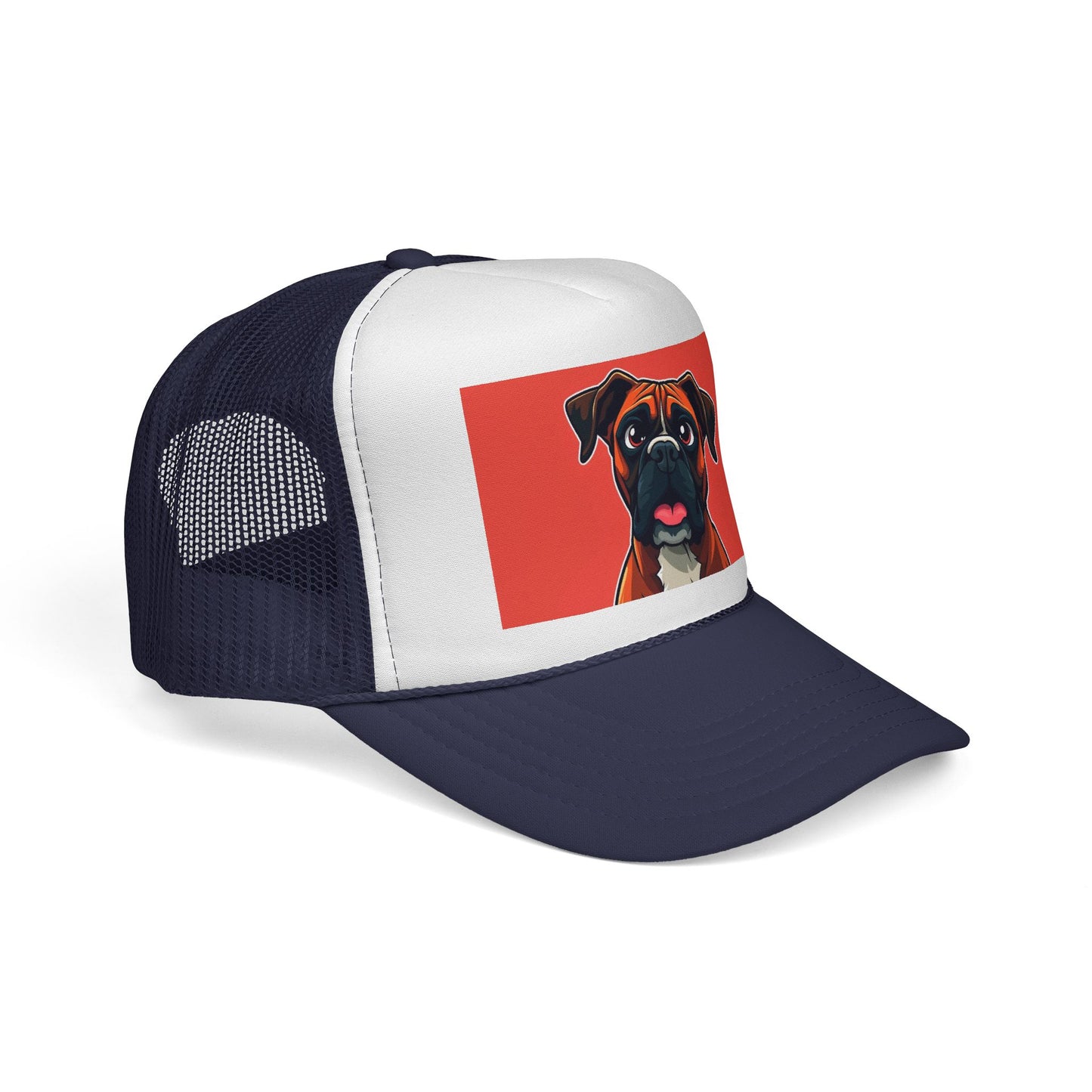 Boxer Dog Trucker Hat - Vintage Pet Portrait Cap | Adjustable Snapback Mesh Hat for Dog Lovers | Premium Quality Animal Art Headwear