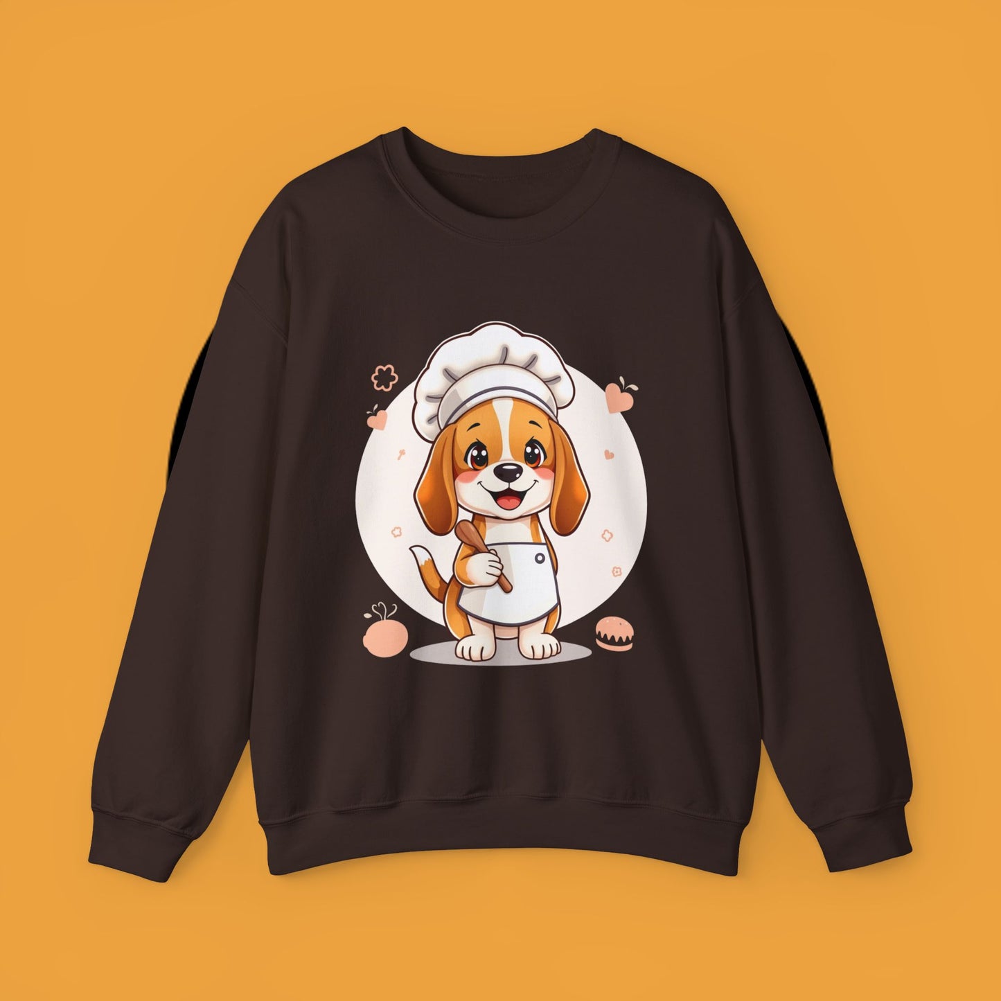 Chef Dog Crewneck Sweatshirt - Kawaii Beagle Design with Chef Hat