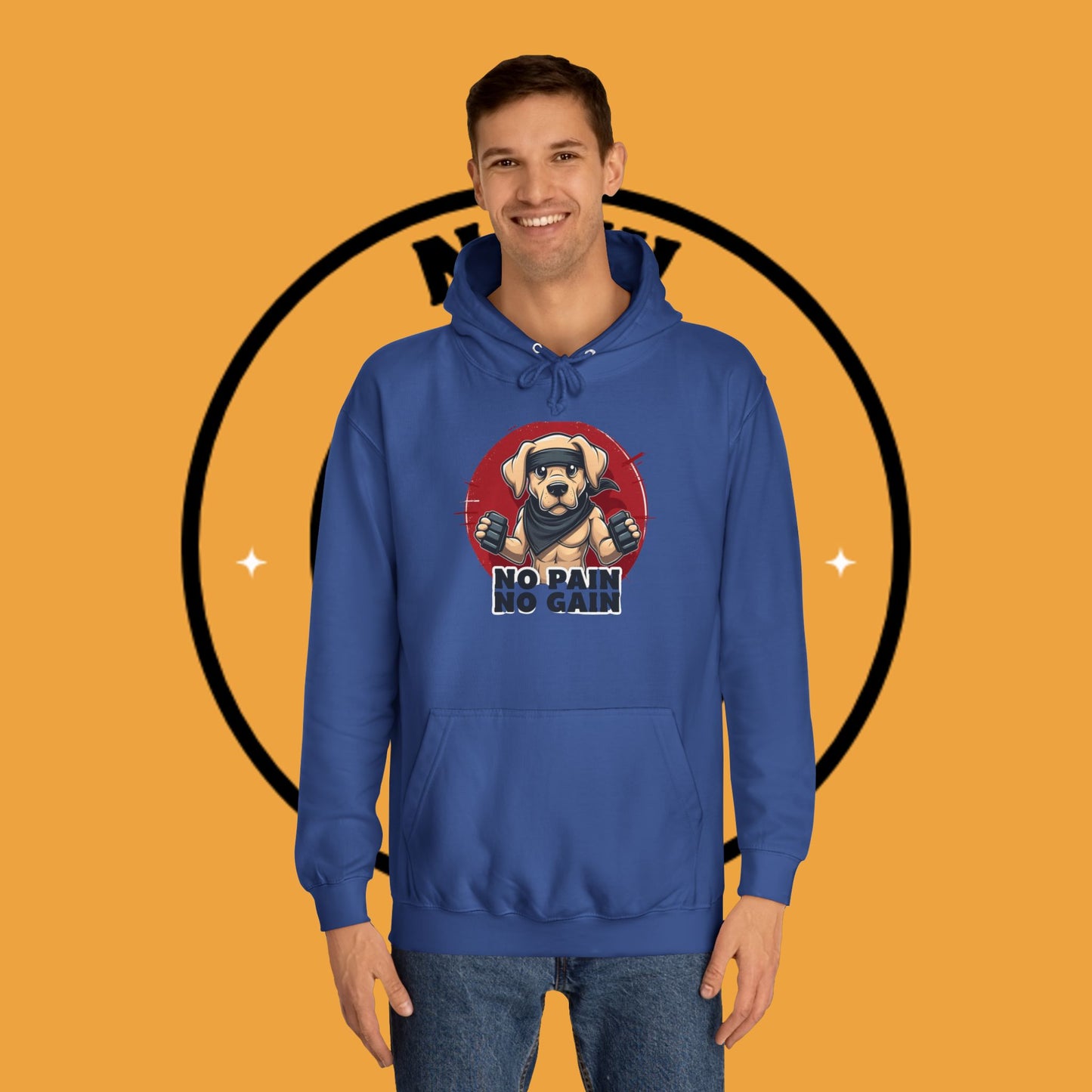 No Pain, No Gain – Motivational Workout Dog Hoodie - Unisex Hoodies