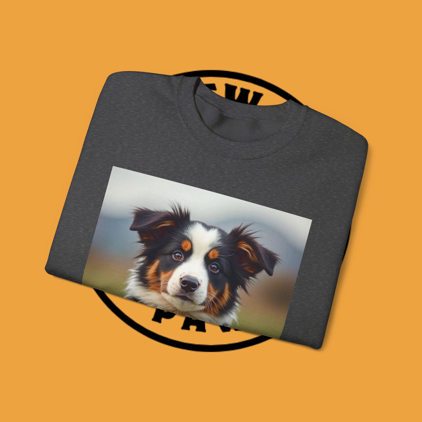 Photographer Dog Crewneck Sweatshirt - Cute Puppy with Vintage Camera Design | Photography Lover Gift