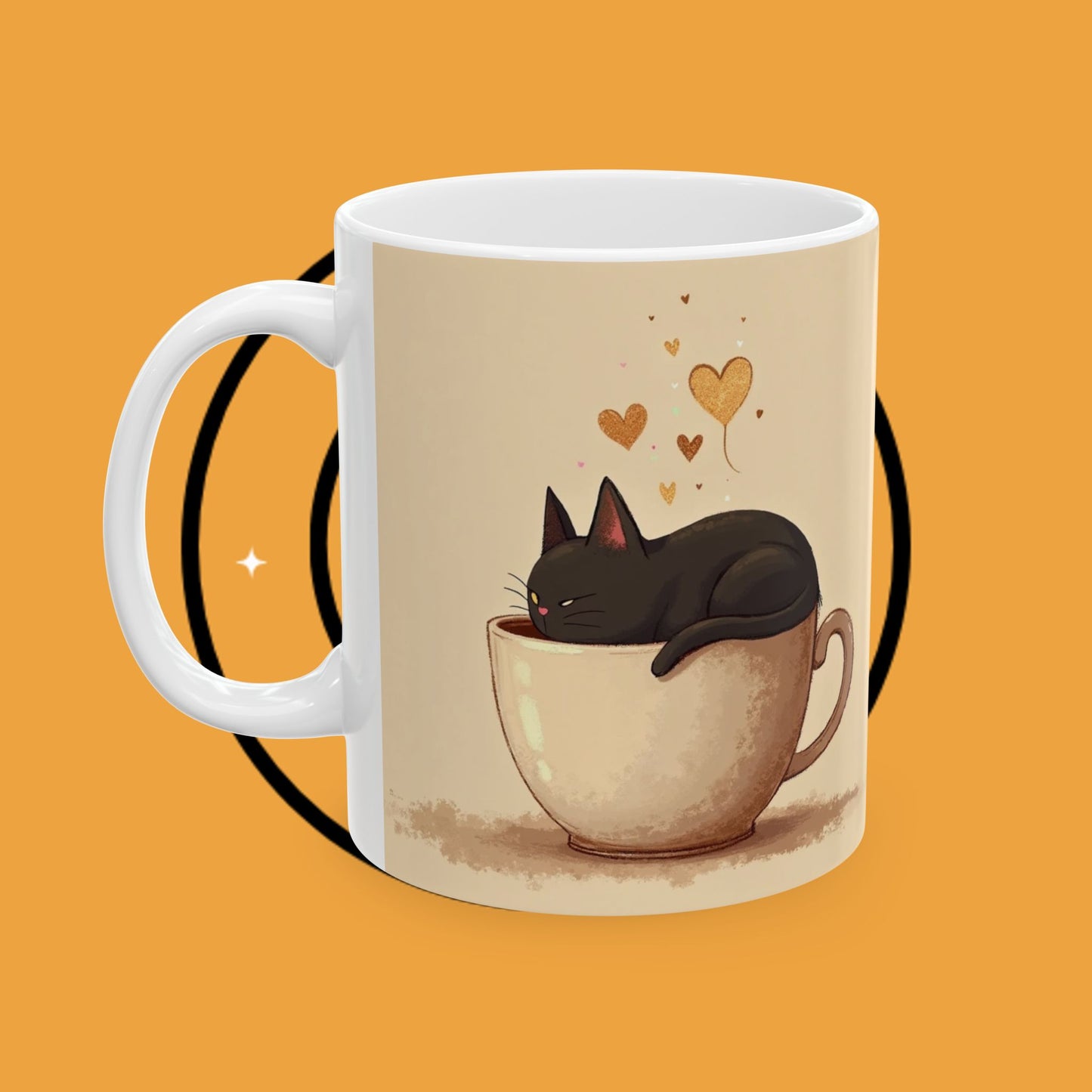 Motivational Ceramic Mug - "the purr-fect morning" - Perfect Gift for Cat Lovers