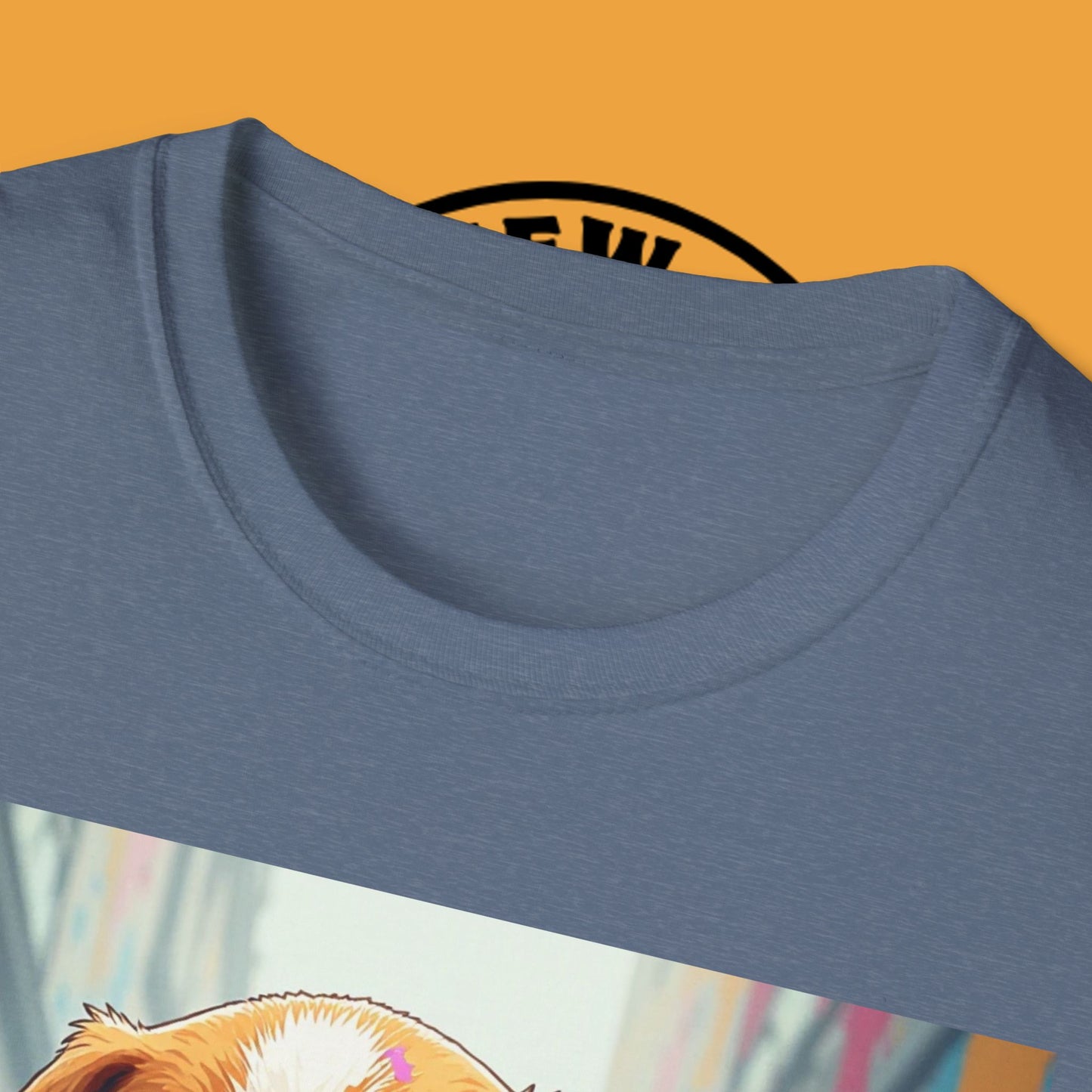 Beagle Street Art T-Shirt - Urban Paint Splatter Dog Design | Artistic Puppy Graffiti Tee for Creative Souls