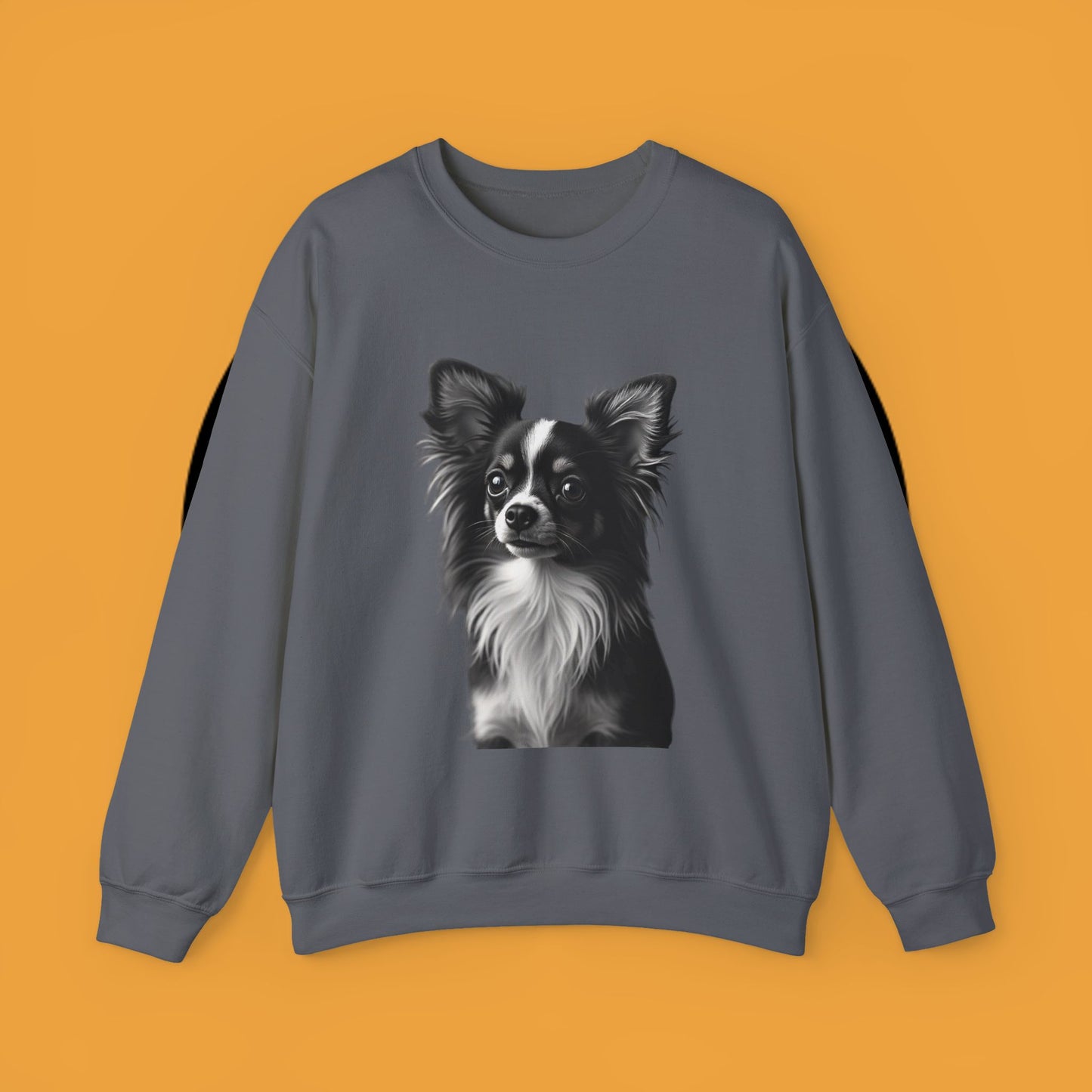 Vintage Chihuahua Portrait Sweatshirt | Black White Dog Photography | Classic Pet Art Design