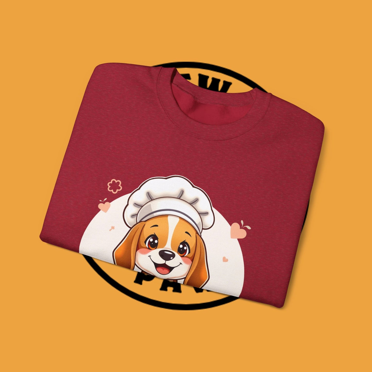 Chef Dog Crewneck Sweatshirt - Kawaii Beagle Design with Chef Hat