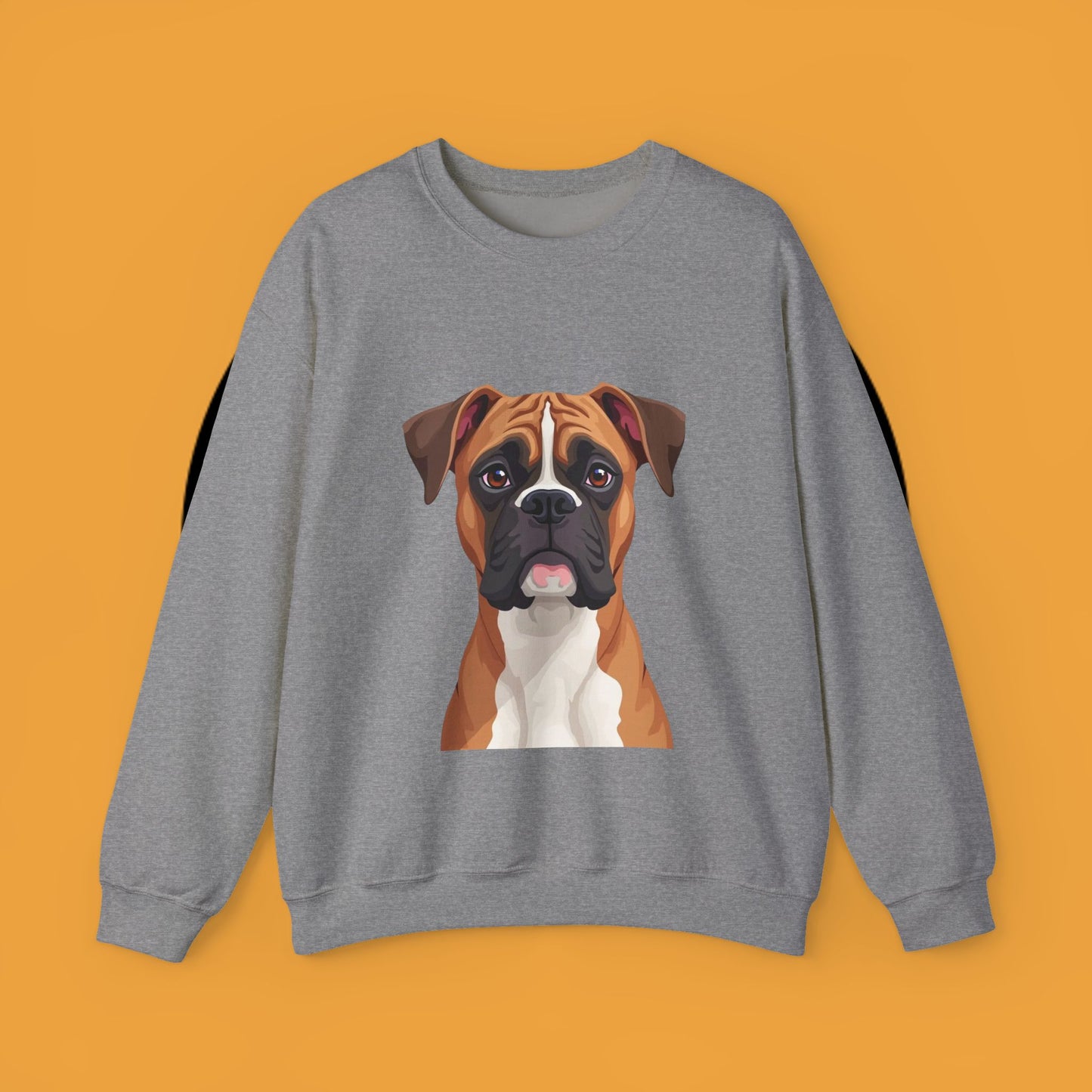 Classic Boxer Dog Portrait Crewneck Sweatshirt | Elegant Dog Lover Gift | Minimalist Boxer Art