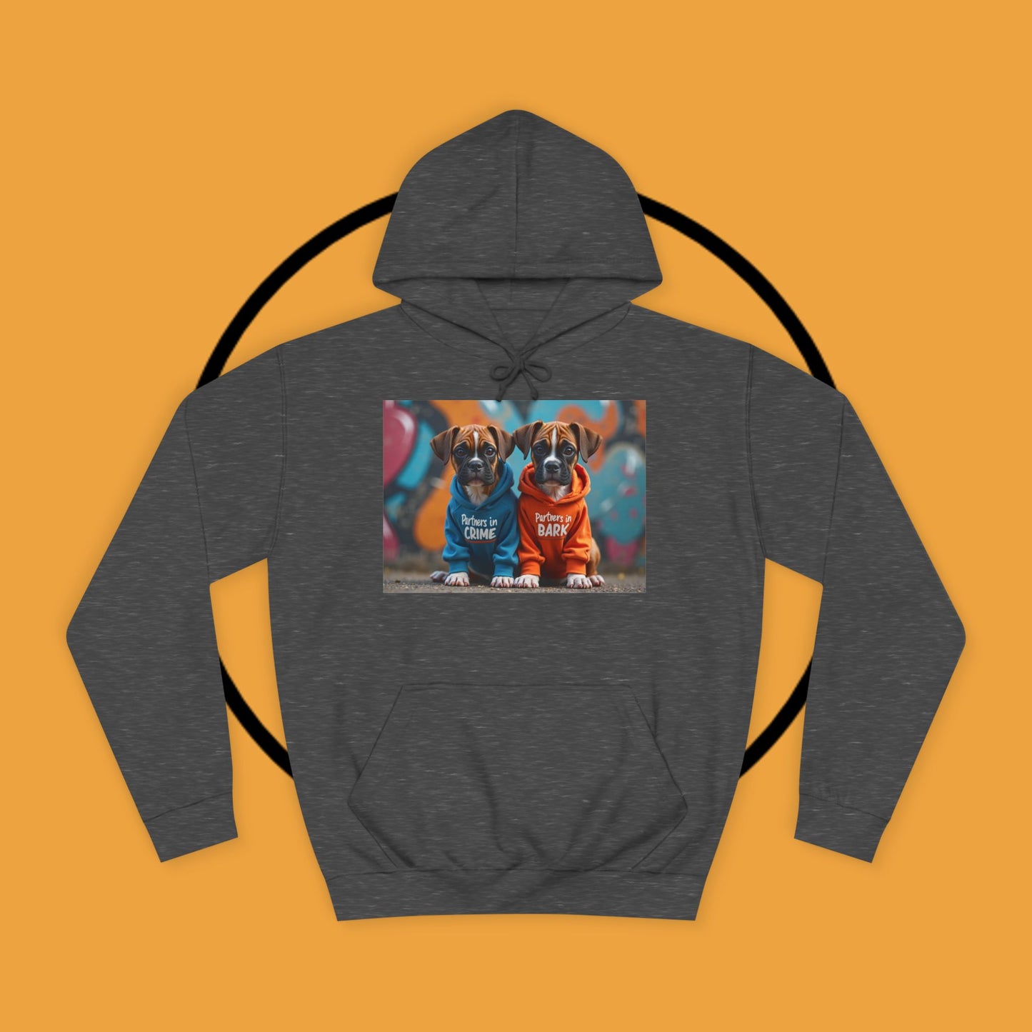 Partners in Crime & Bark Boxer Hoodie | Best Friends Dog Gift | Matching Pet Apparel | Friendship Goals