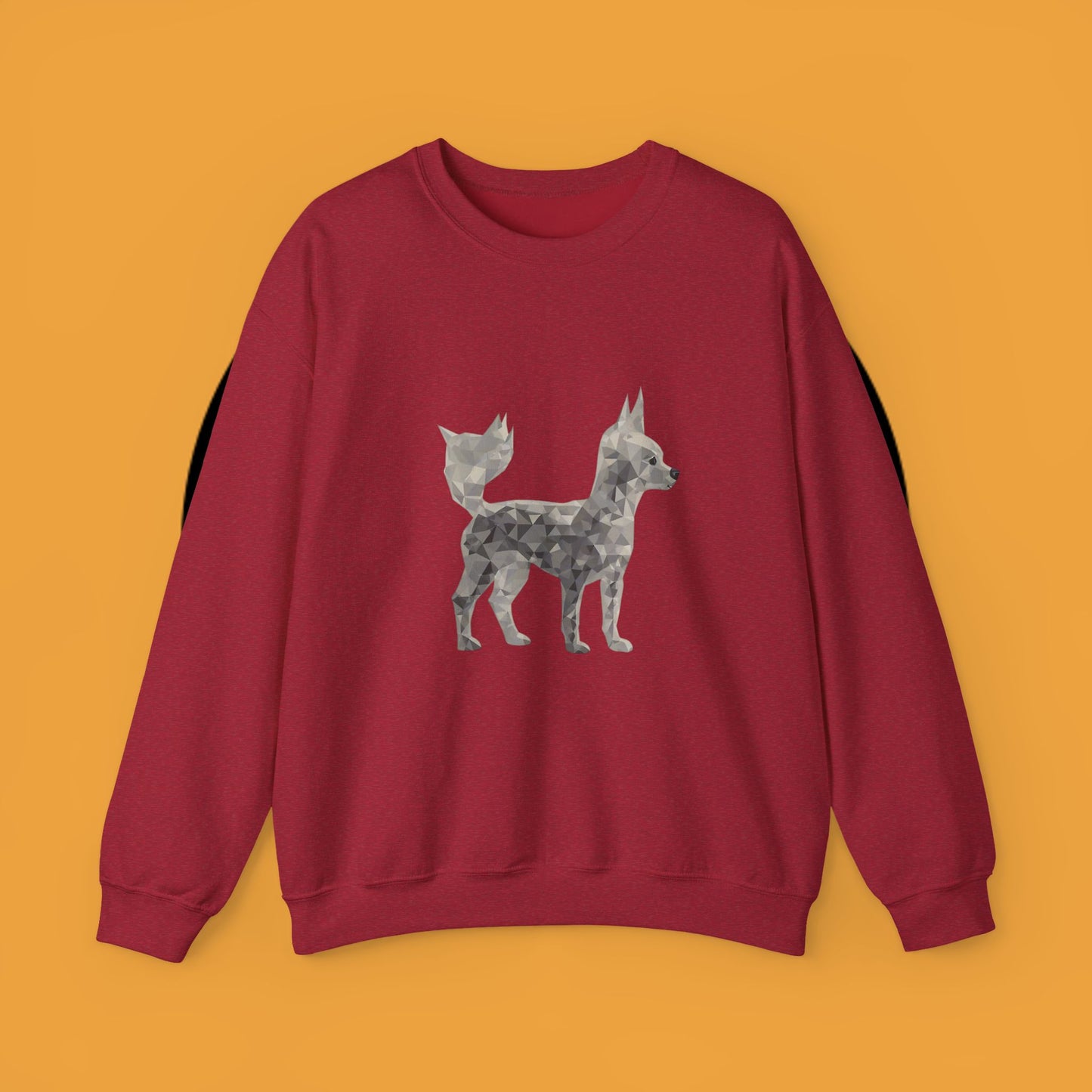 Geometric Chihuahua Sweatshirt | Low Poly Dog Art Crewneck | Modern Pet Lover Gift