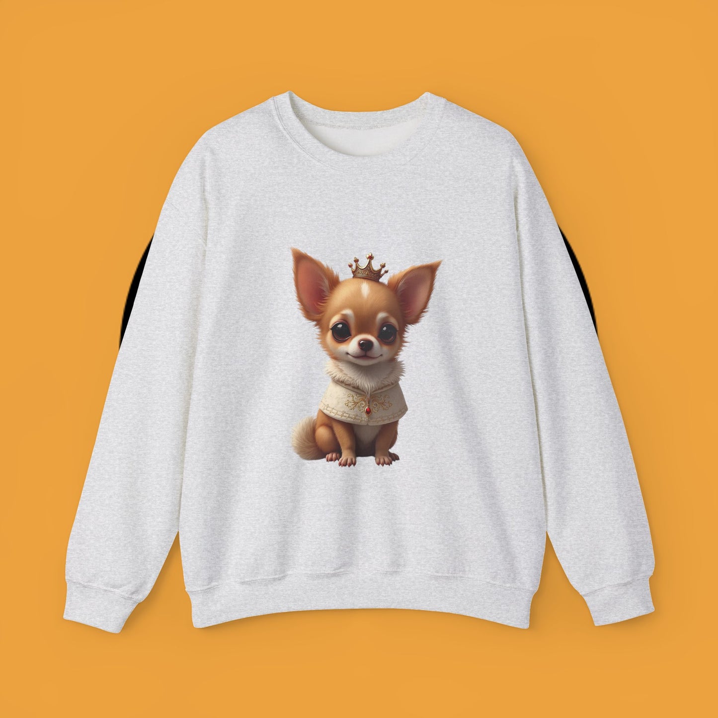 Royal Chihuahua Princess Sweatshirt | Crown Dog Design | Majestic Pet Lover Gift