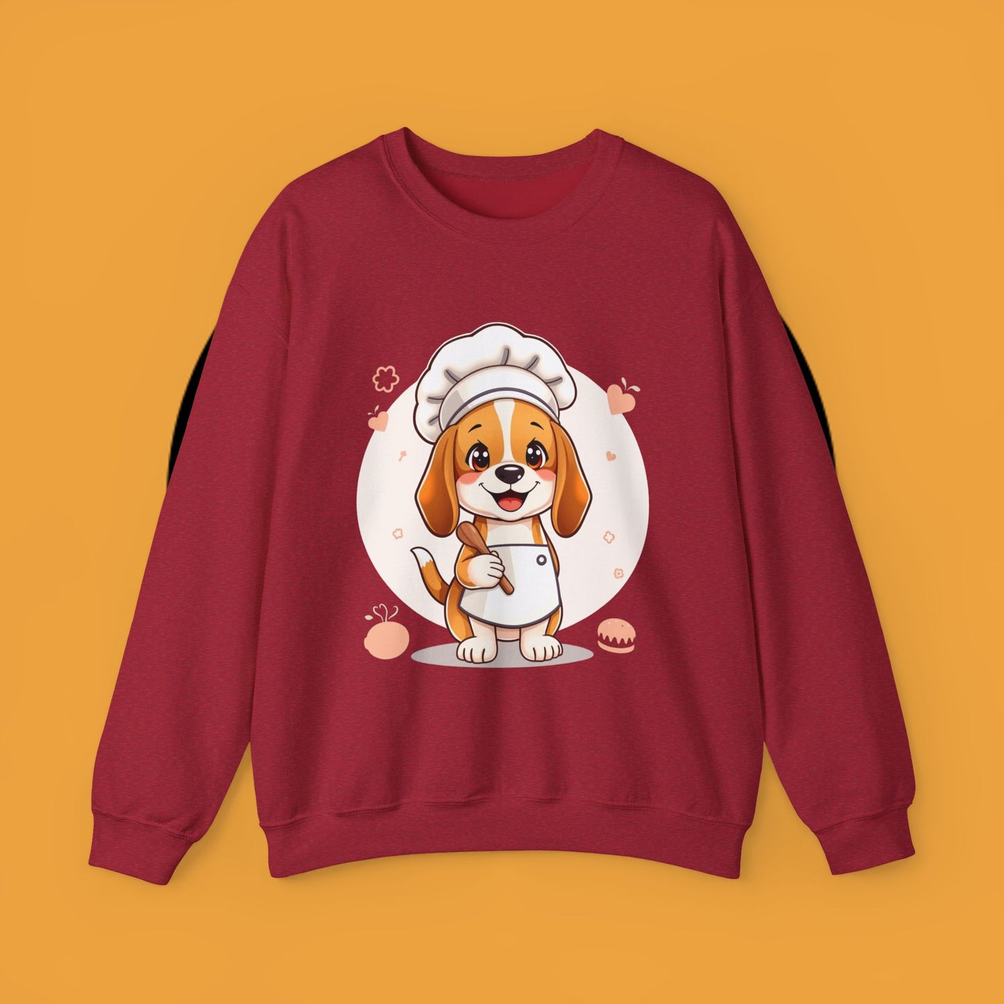 Chef Dog Crewneck Sweatshirt - Kawaii Beagle Design with Chef Hat