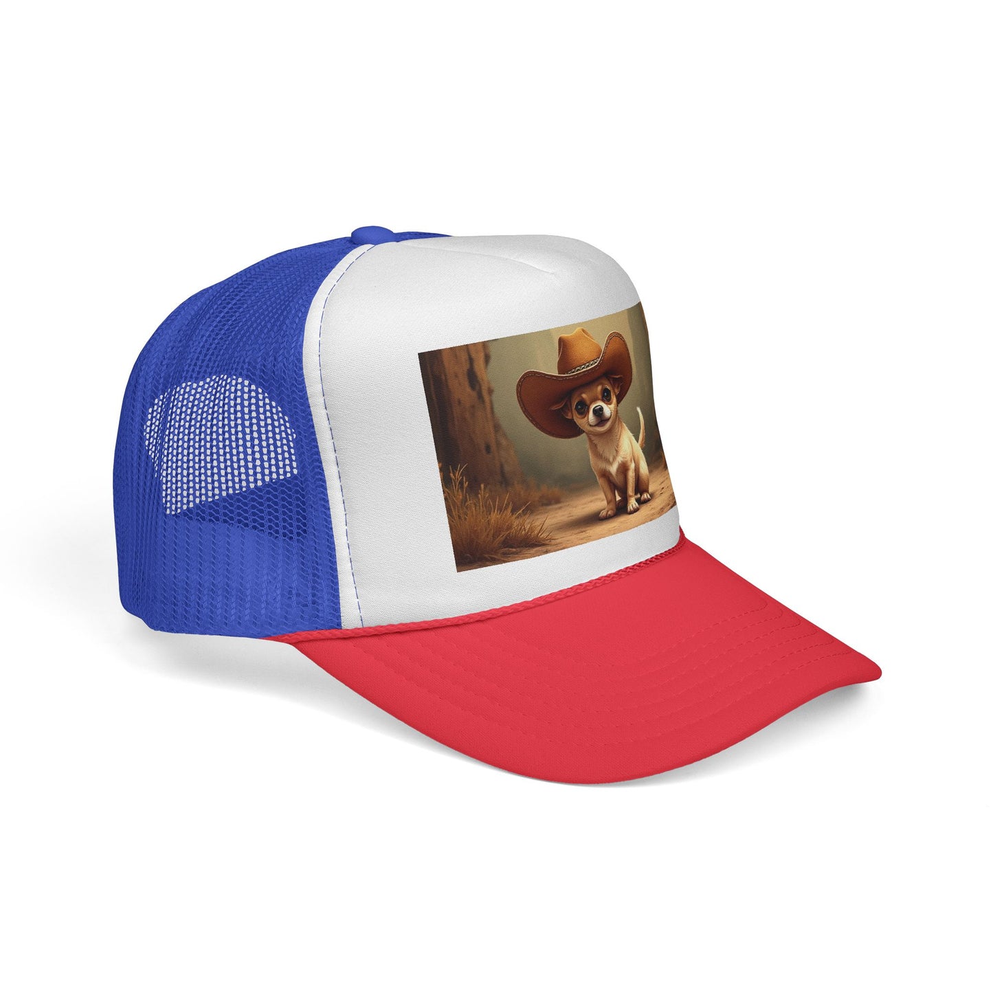 Cowboy Chihuahua Trucker Hat - Western Style Mesh Cap | Funny Dog Lover Gift with Adjustable Snapback