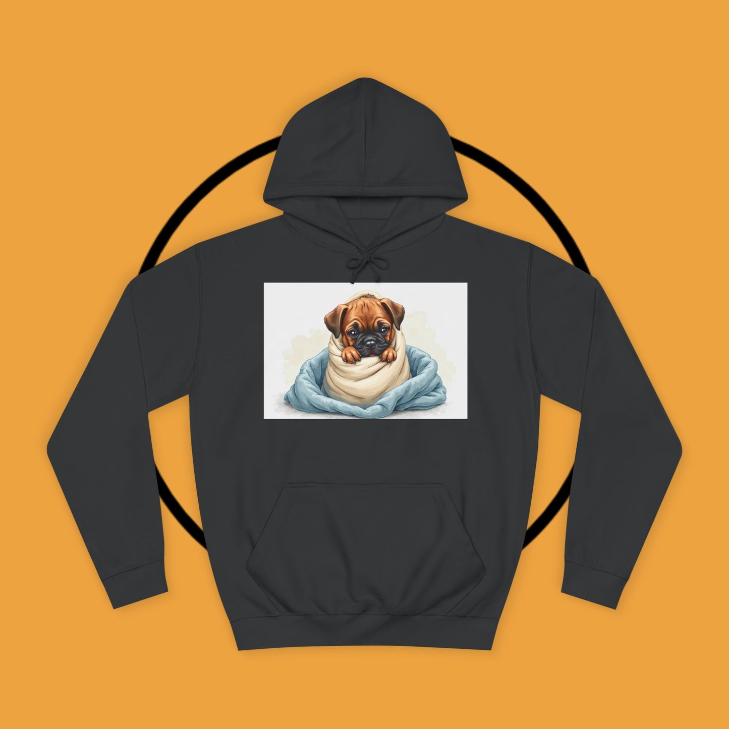 Cozy Boxer Puppy in Blanket Hoodie | Cute Dog Comfort Wear | Lazy Day Pet Apparel | Snuggle Vibes
