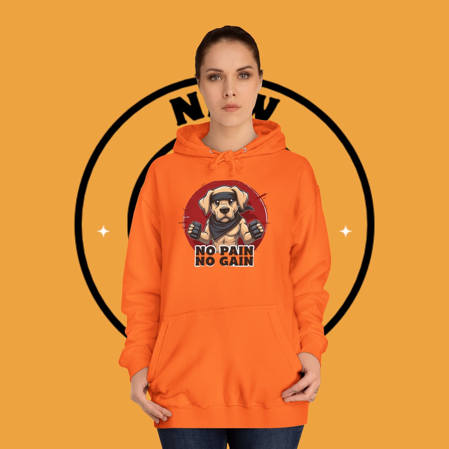 No Pain, No Gain – Motivational Workout Dog Hoodie - Unisex Hoodies