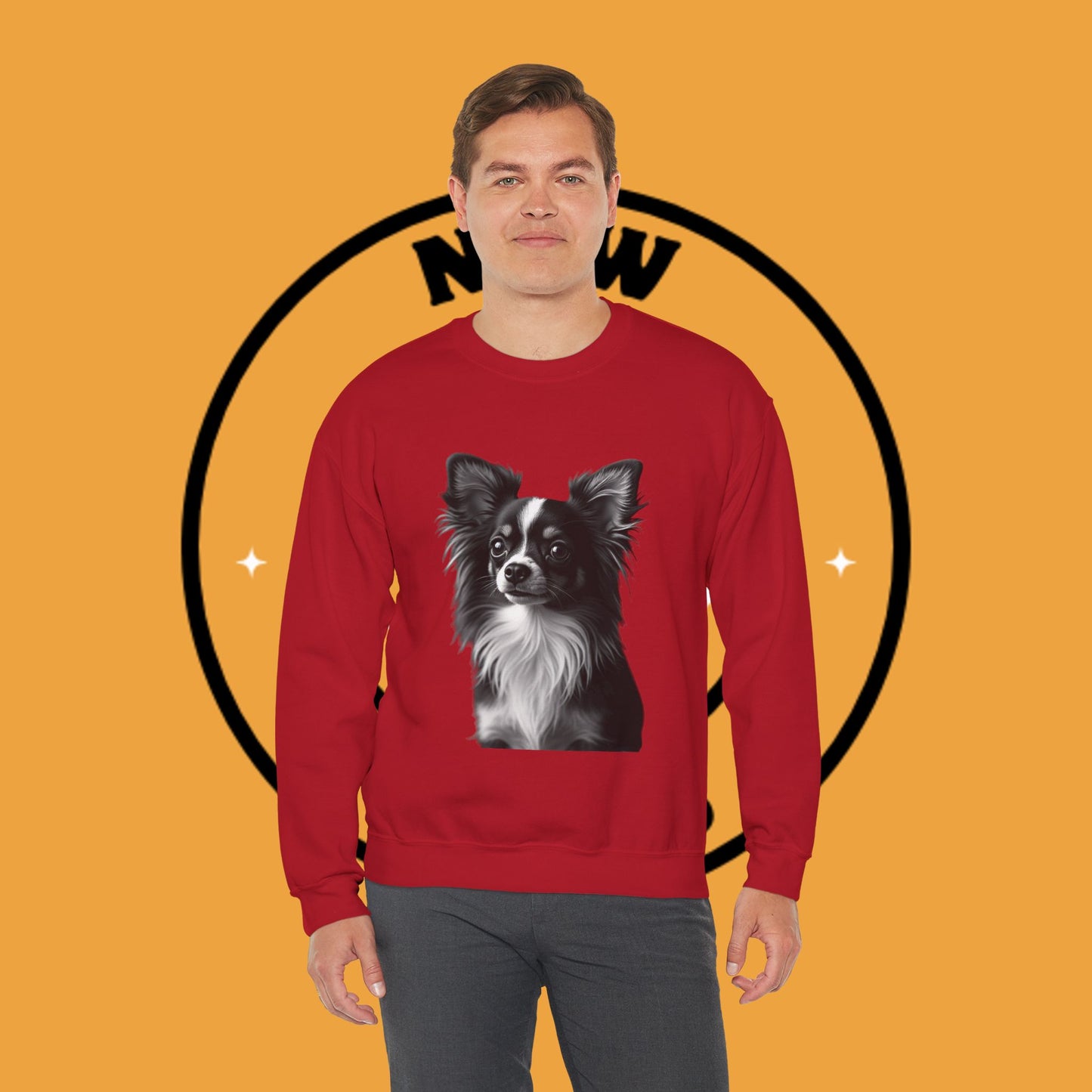 Vintage Chihuahua Portrait Sweatshirt | Black White Dog Photography | Classic Pet Art Design