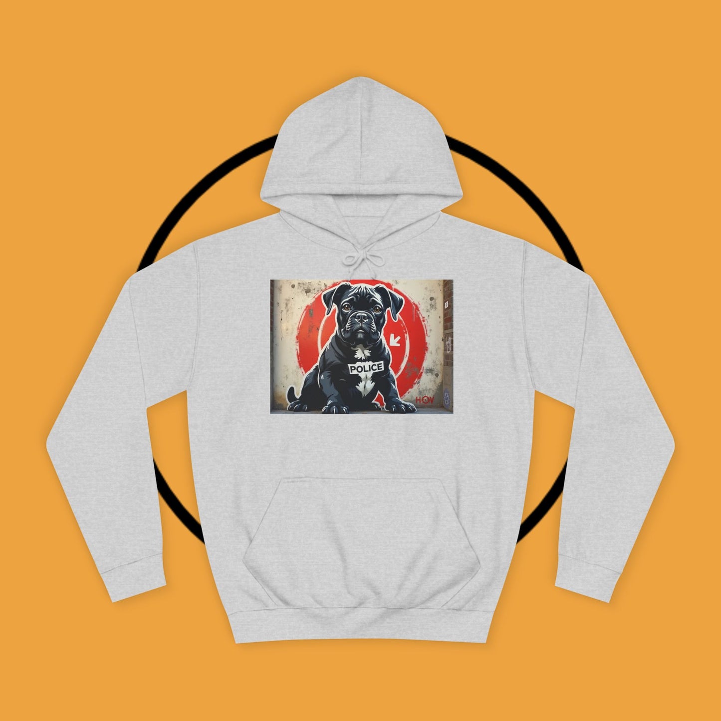 K9 Police Boxer Puppy Hoodie - Street Art Law Enforcement Design | First Responder Gift