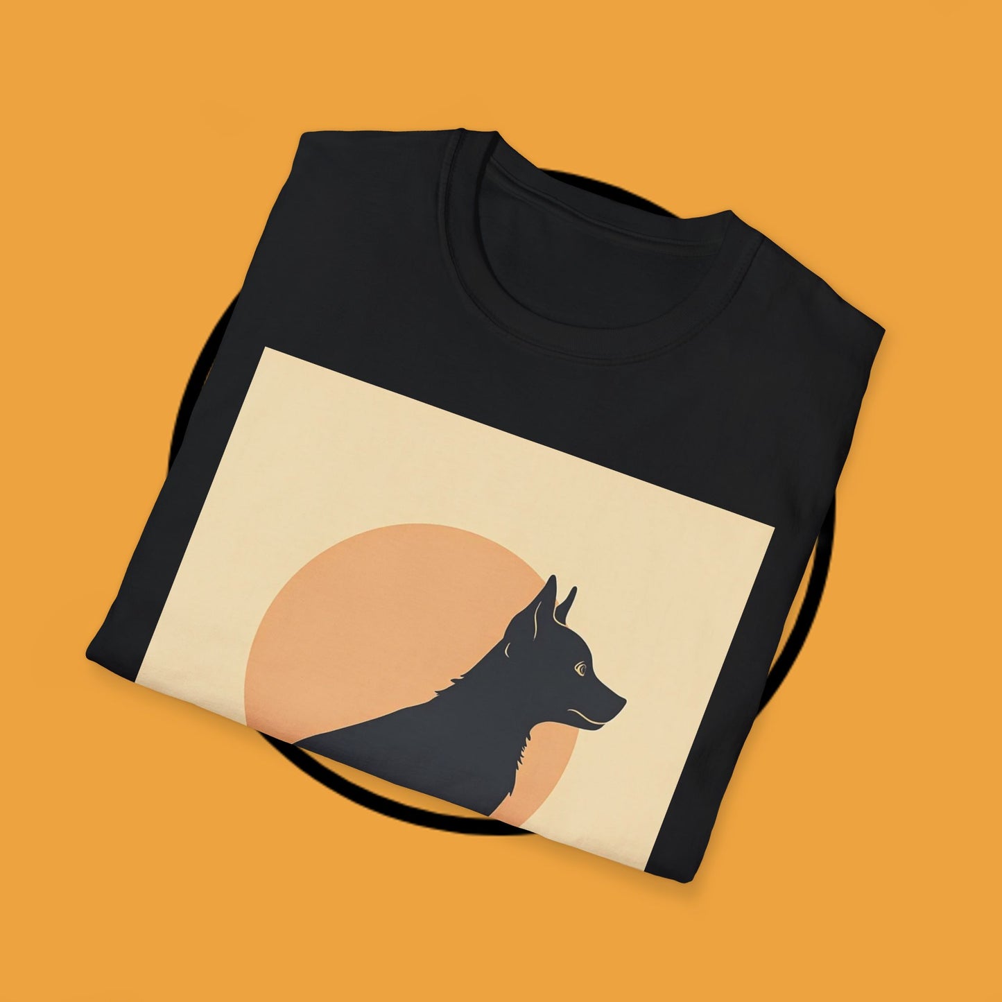 Border Collie Silhouette T-Shirt - Minimalist Sunset Design | Dog Lover Graphic Tee