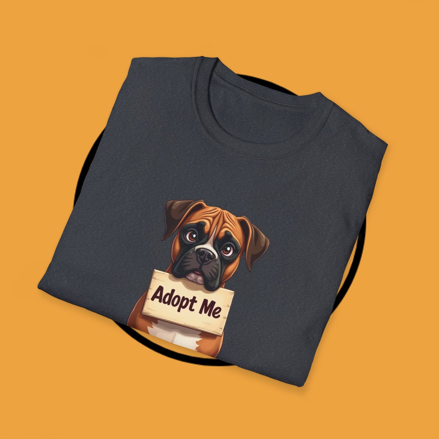 Adopt Me Boxer Dog T-Shirt - Cute Animal Rescue Awareness Tee for Dog Lovers