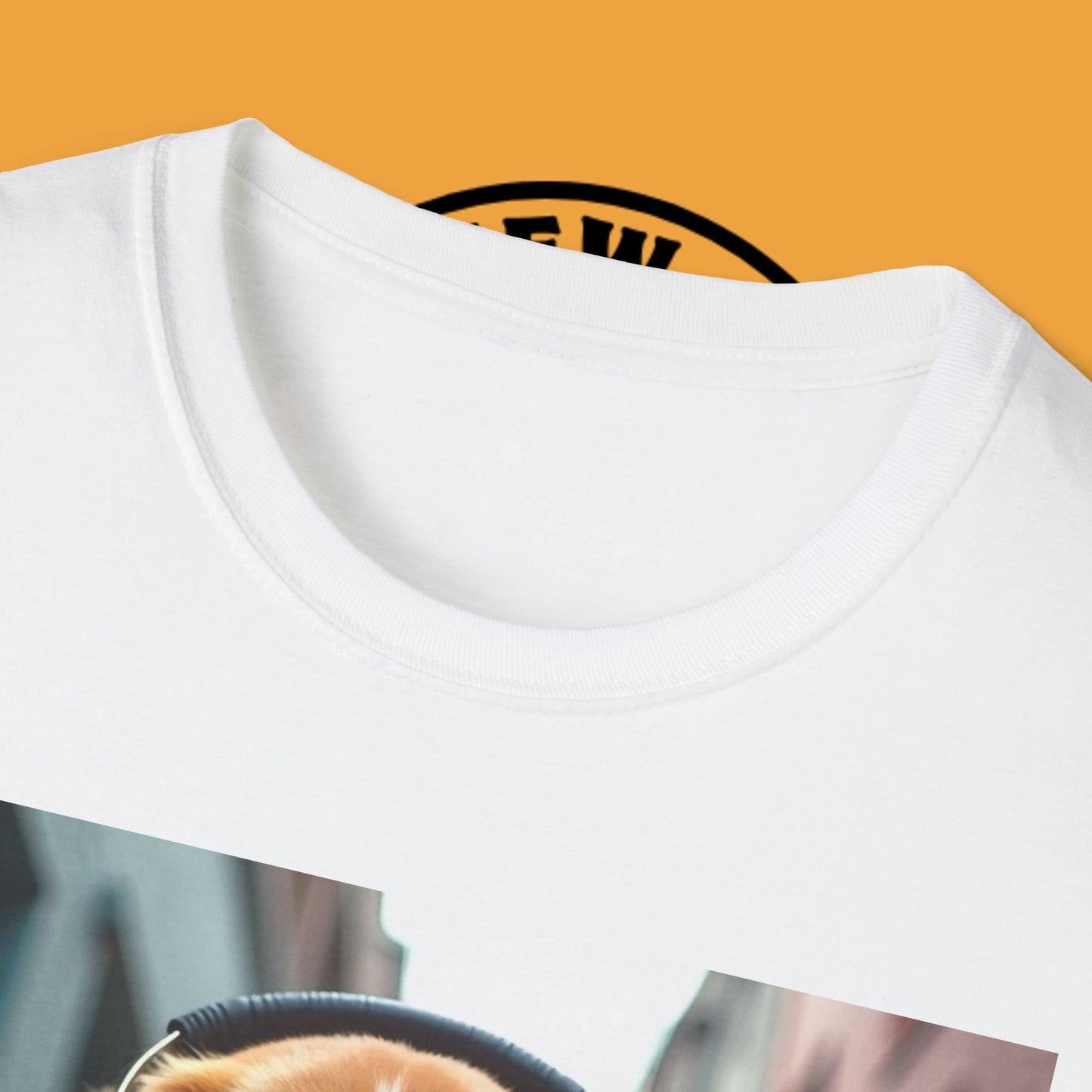 Hip Hop Beagle Dog T-Shirt - Cool Puppy with Headphones & Gold Chains Graphic Tee