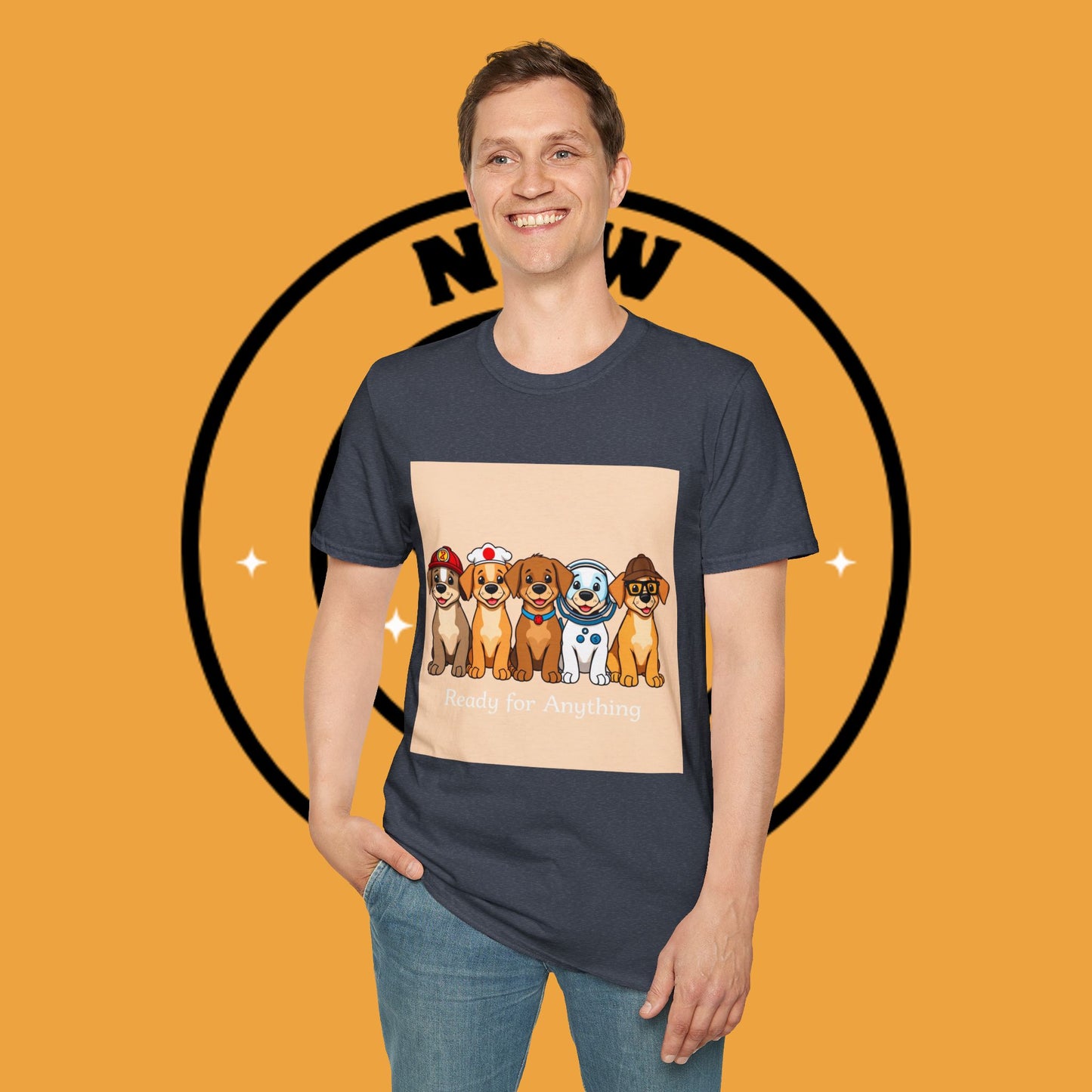 Puppy Professionals ๐พ | Ready for Anything T-Shirt for Career - Curious Canine Lovers - Unisex T-Shirt Design