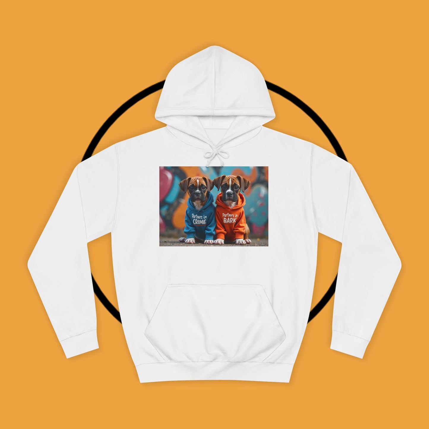 Partners in Crime & Bark Boxer Hoodie | Best Friends Dog Gift | Matching Pet Apparel | Friendship Goals