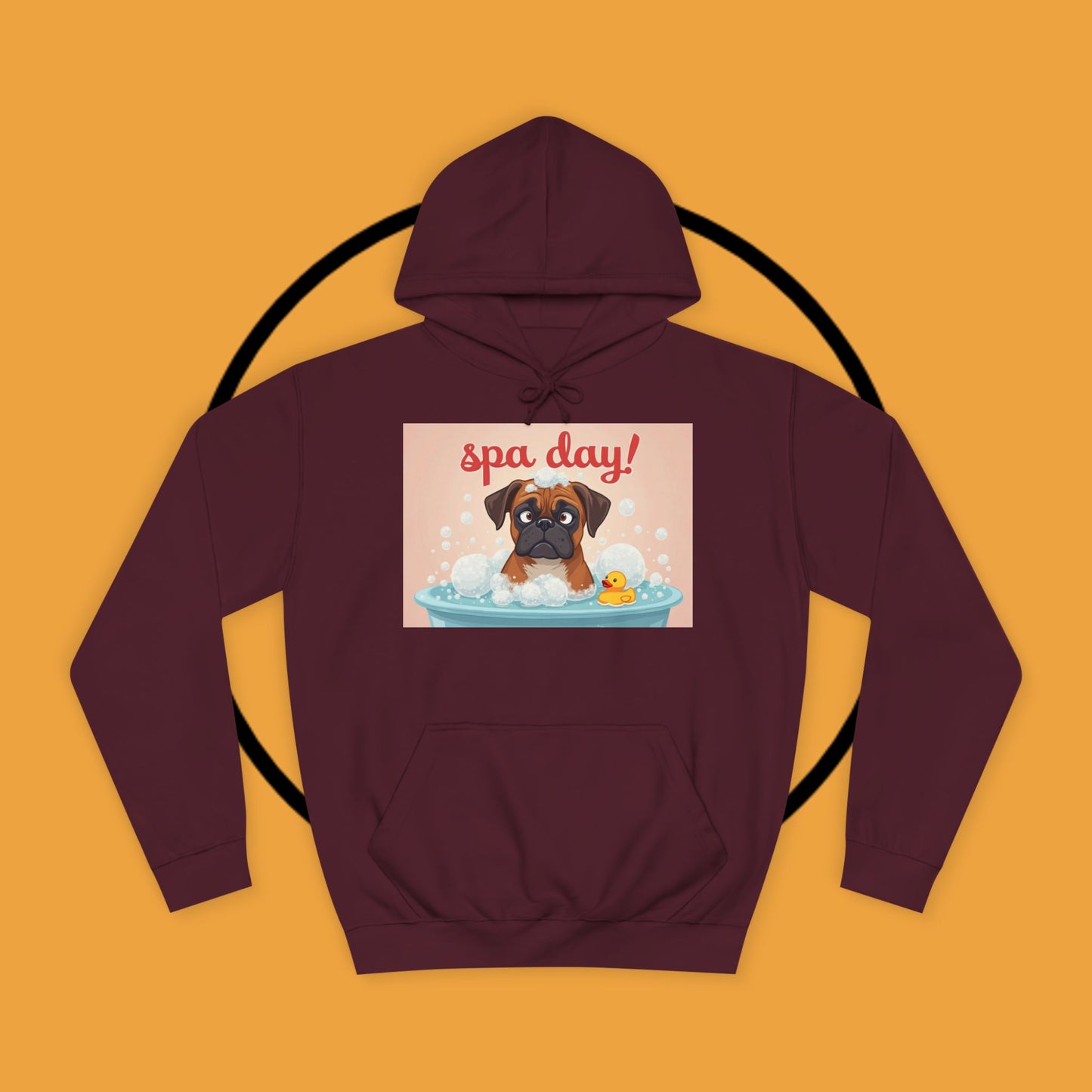 Spa Day Boxer Dog Hoodie | Self-Care Relaxation Gift | Pamper Day Pet Apparel | Wellness Vibes