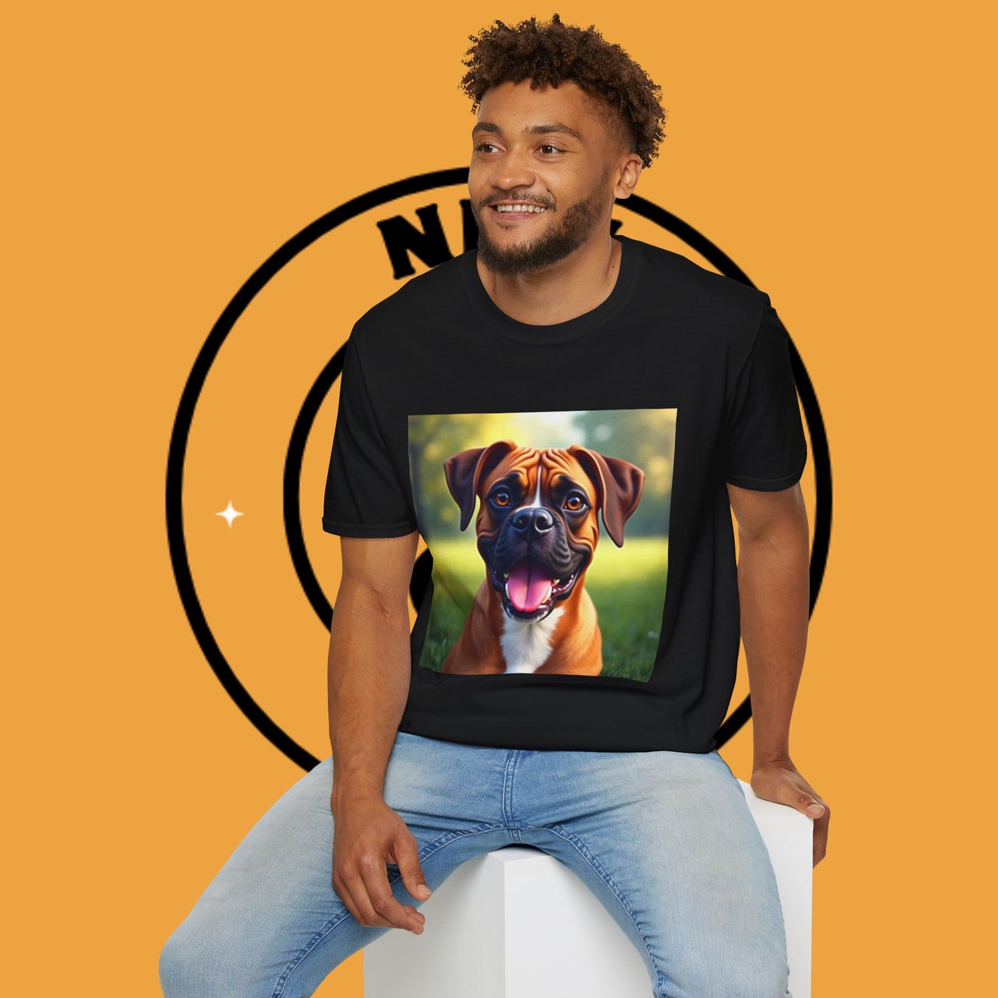 "Happy Boxer Pure Joy" Premium T-Shirt / Smiling Puppy Joy Tee Gift