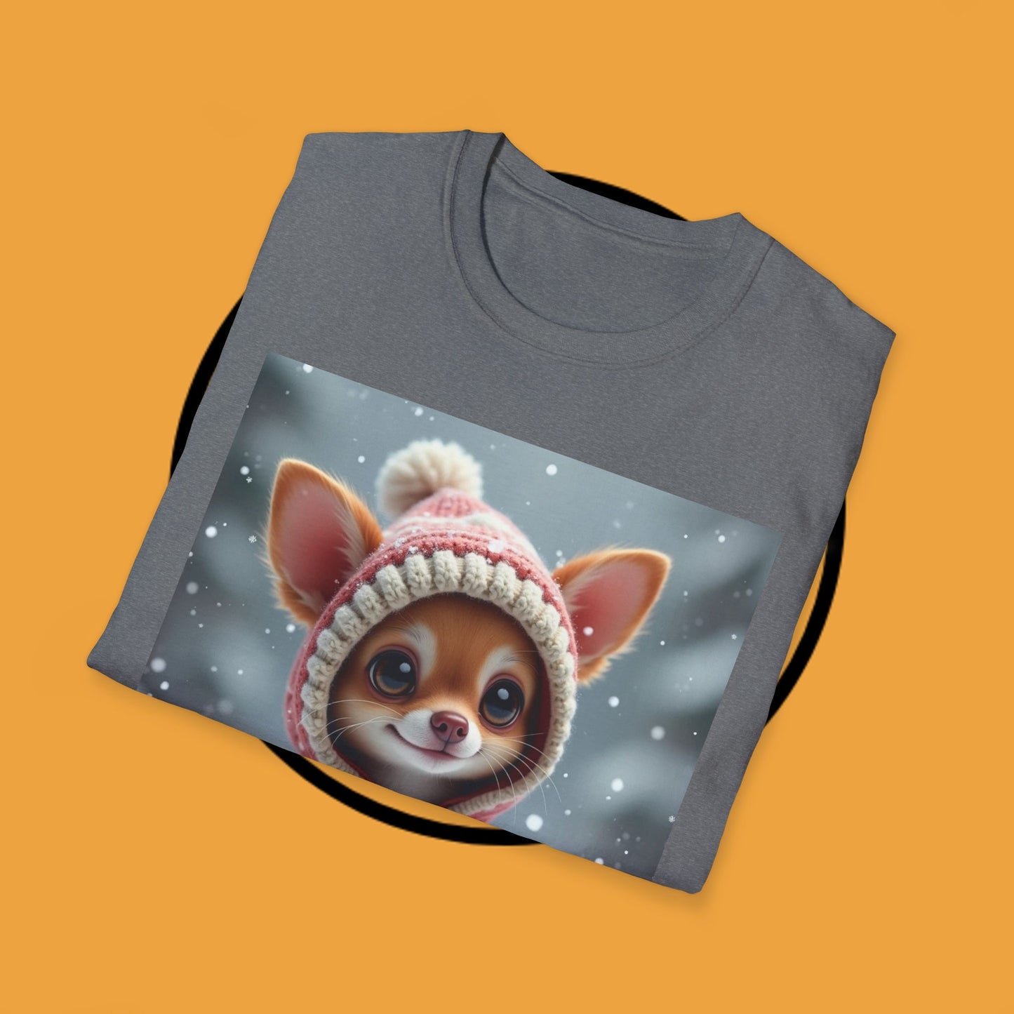 Winter Chihuahua Snow T-Shirt - Cozy Holiday Dog Art - Christmas Pet Hoodie Tee - Cute Winter Animal Shirt