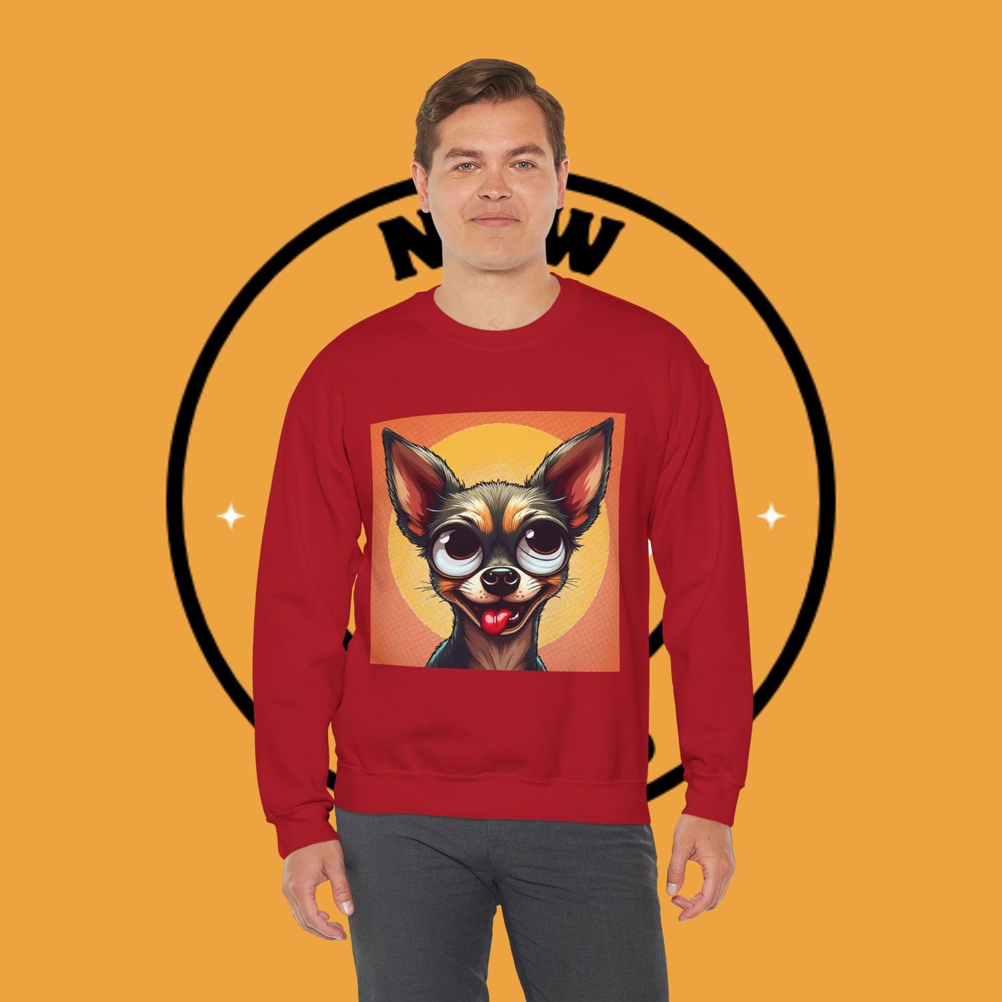 Cute Chihuahua Crewneck Sweatshirt - Funny Dog Lover Gift | Adorable Pet Portrait Pullover