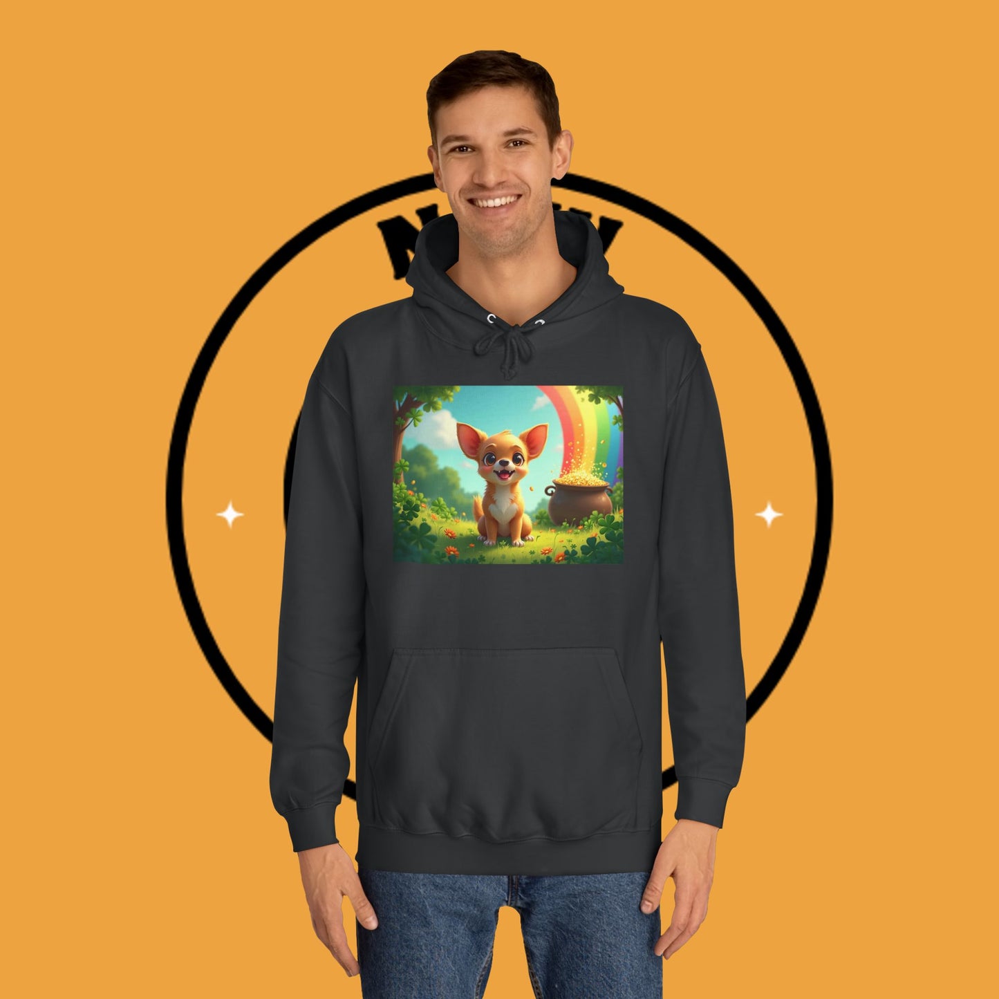 Lucky Rainbow Chihuahua Hoodie - St. Patrick's Day Magical Puppy Sweatshirt