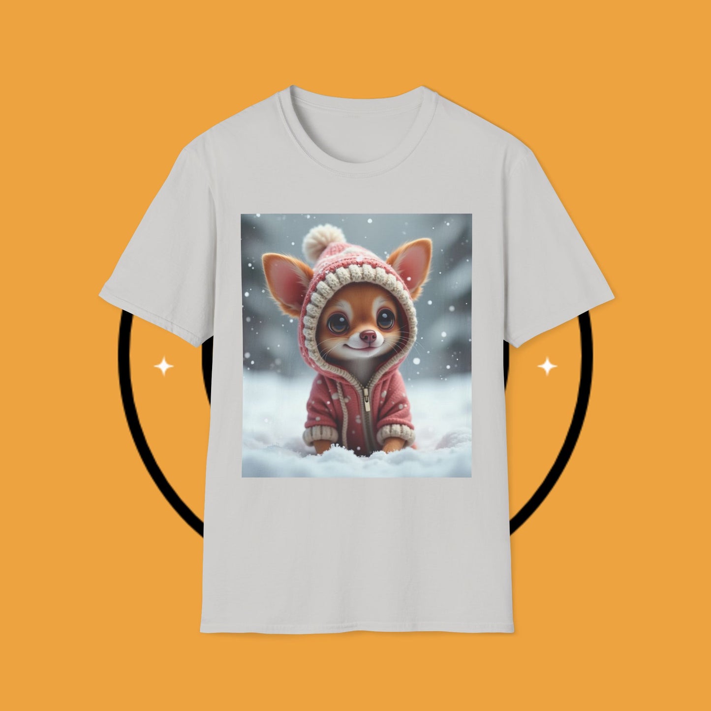Winter Chihuahua Snow T-Shirt - Cozy Holiday Dog Art - Christmas Pet Hoodie Tee - Cute Winter Animal Shirt