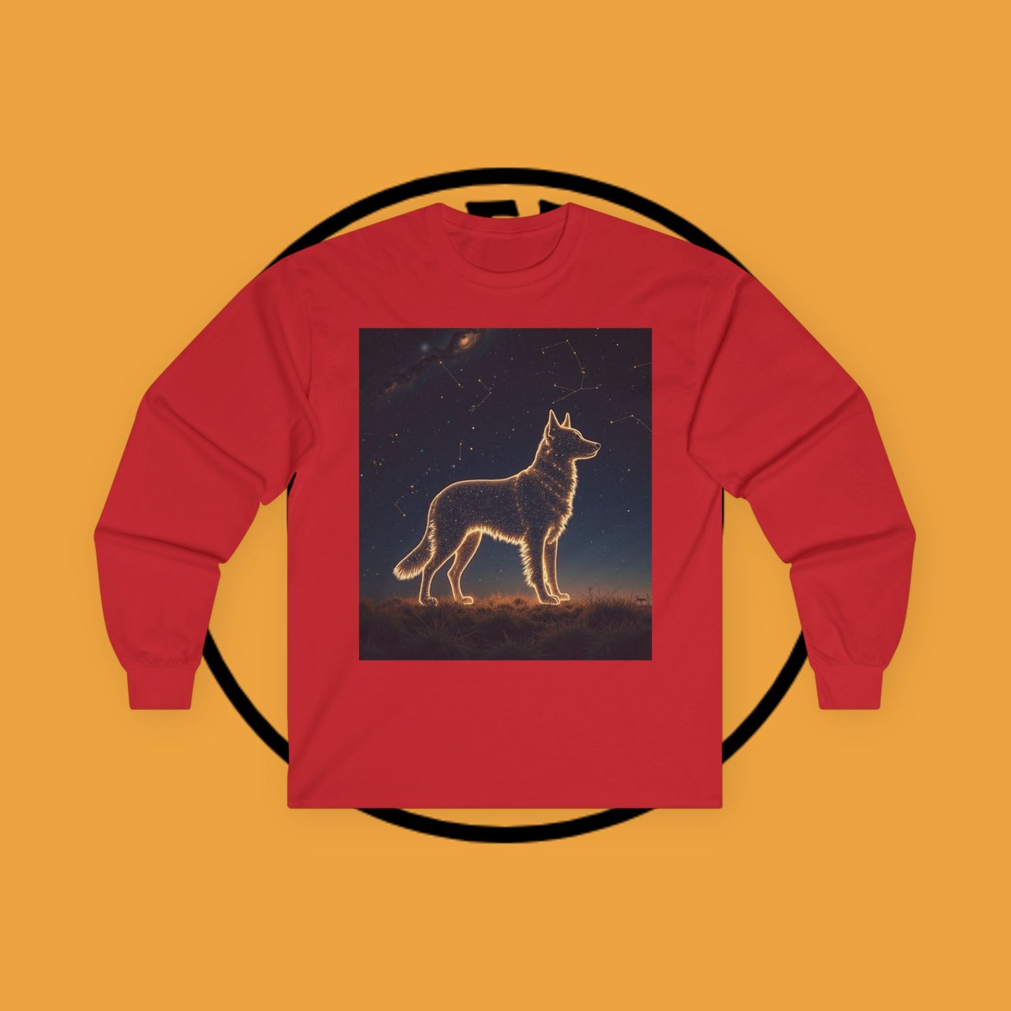 Cosmic Border Collie Constellation Long Sleeve Tee - Celestial Dog Shirt | Mystical Pet Apparel