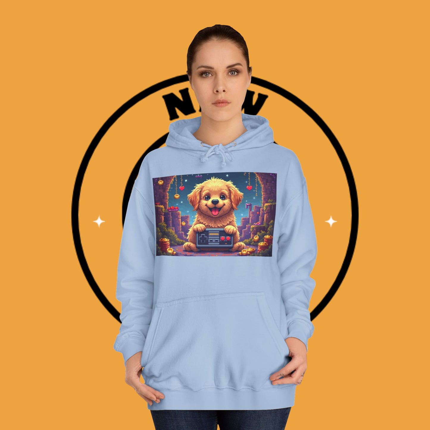 Pixel Pup Gamer Hoodie: Retro Gaming Meets Adorable Fluff
